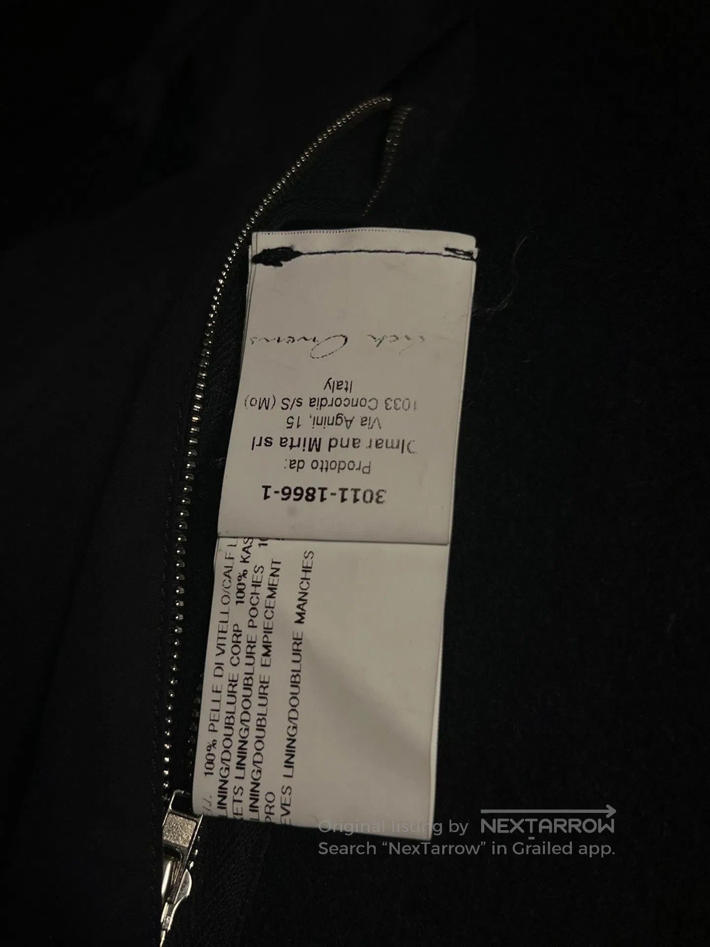 Rick Owens Rick Owens Leather Jacket with Asymmetrical Zip. Size US L / EU 52-54 / 3 - 8 Thumbnail