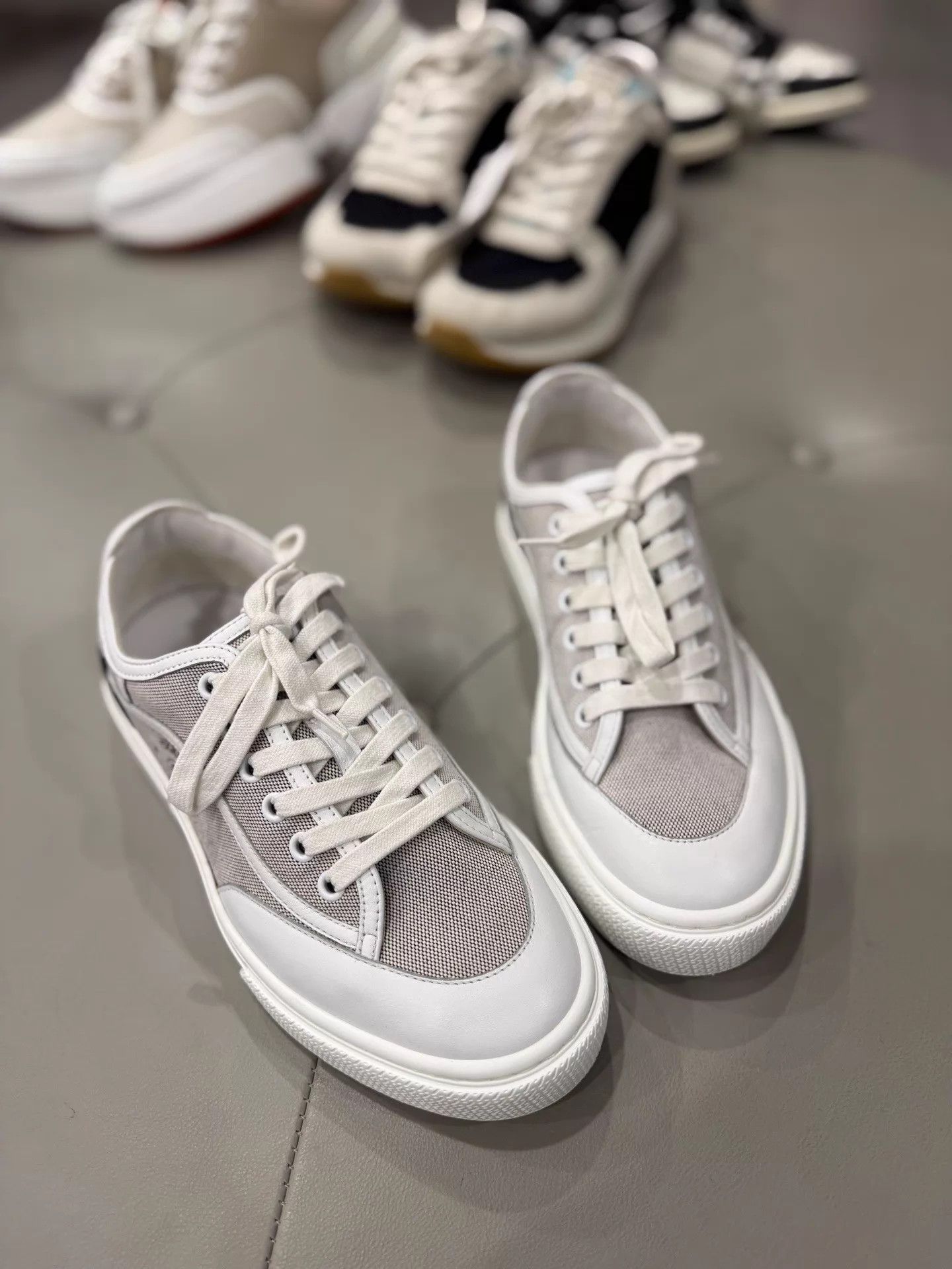 Hermes Hermes Classic Colorblock Gray Sneaker 37.5 99 New Size US 7 / IT 37 - 2 Thumbnail