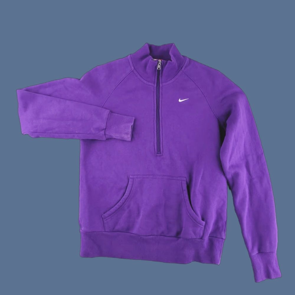 Nike Nike Sweatshirt Womens Large Purple Retro Vintage Zip Track Varsity Size L / US 10 / IT 46 - 1 Thumbnail
