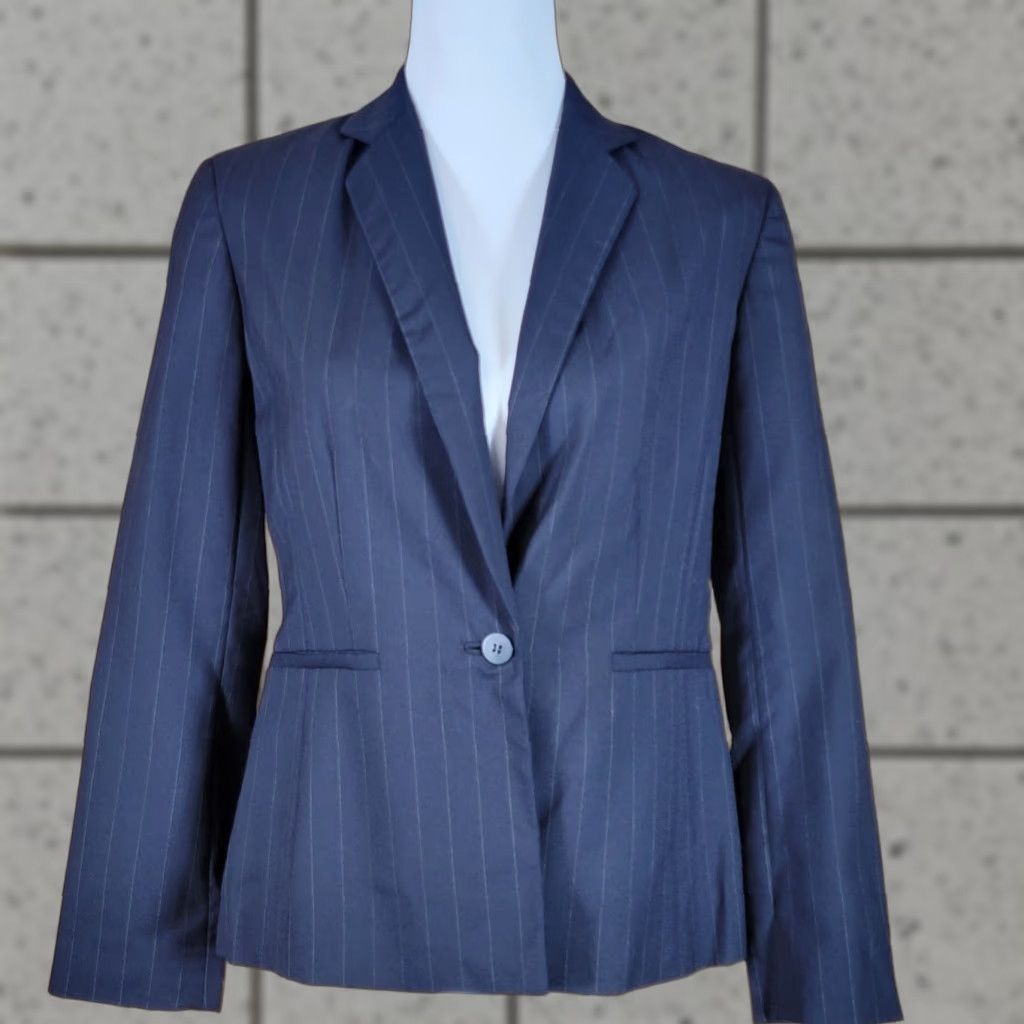 Brooks Brothers Brooks Brothers Womens Blazer Jacket One-Button Striped Black Size 8 Wool Casual Formal Suiting Jacket Womens Blazer Mens? Size M / US 6-8 / IT 42-44 - 1 Thumbnail