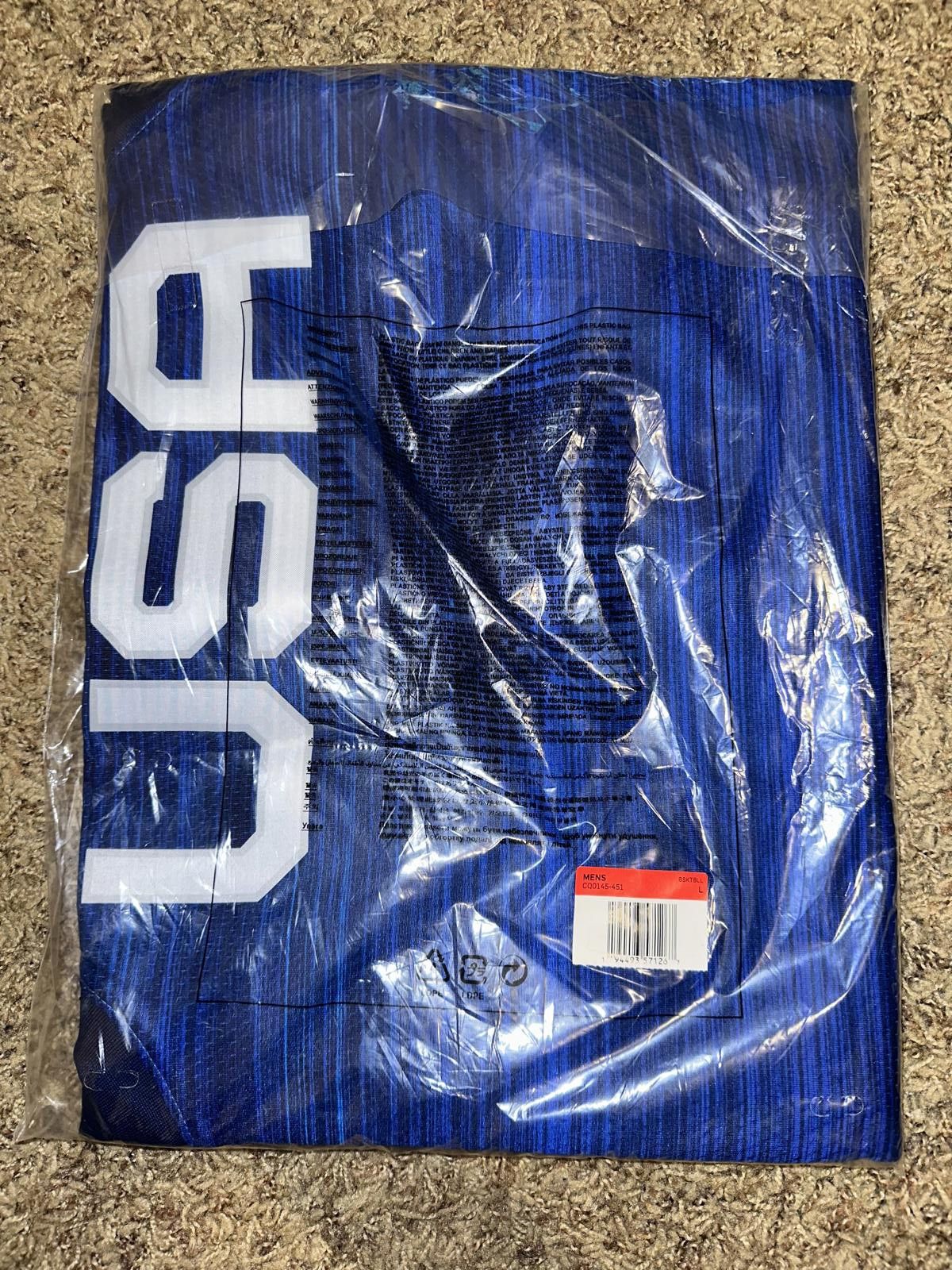 Nike Nike Men’s 2020 Team USA Limited Road Basketball Road Blue Jersey Size US L / EU 52-54 / 3 - 9 Thumbnail
