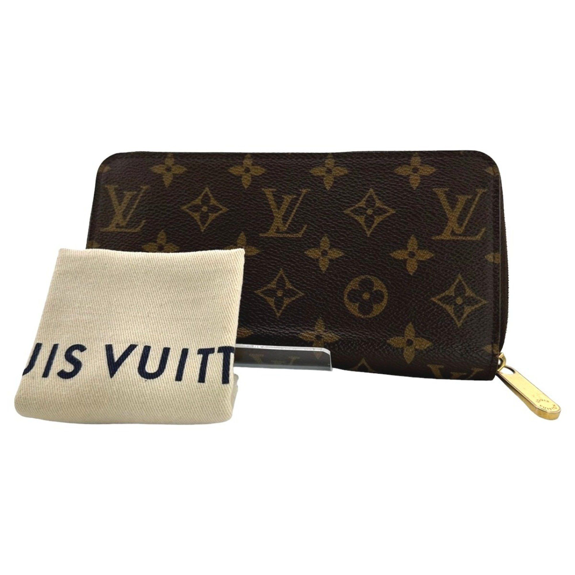 Louis Vuitton Long Wallet Round Monogram Zippy Canvas M42616 Brown LV
