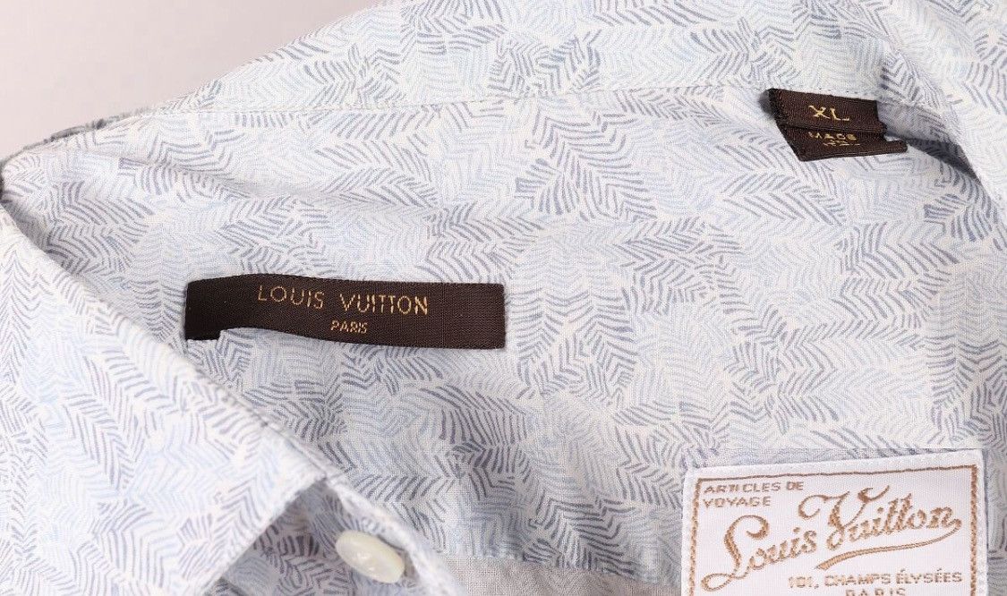 Louis Vuitton Louis Vuitton Geometric Pattern Damier Button Shirt Size US XL / EU 56 / 4 - 3 Thumbnail