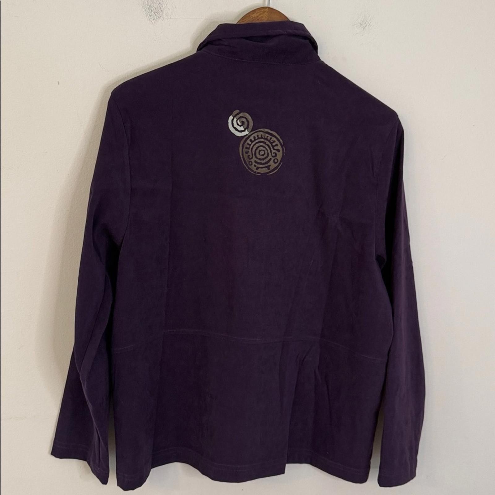 Other Country Casuals purple faux suede jacket Aztec designs SZ MP Size 32" / US 10 / IT 46 - 3 Thumbnail