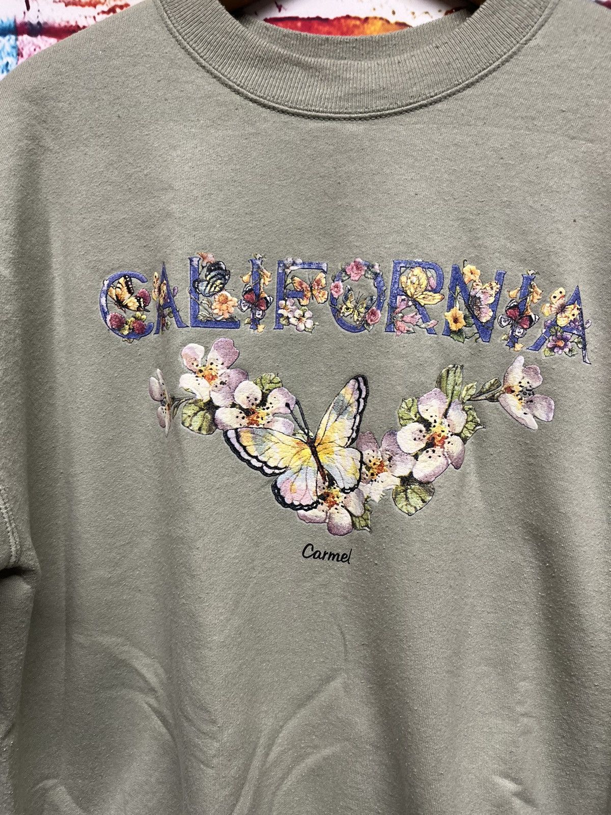 Vintage Vintage Nature Sweatshirt Butterfly California 90s Large Size L / US 10 / IT 46 - 4 Thumbnail