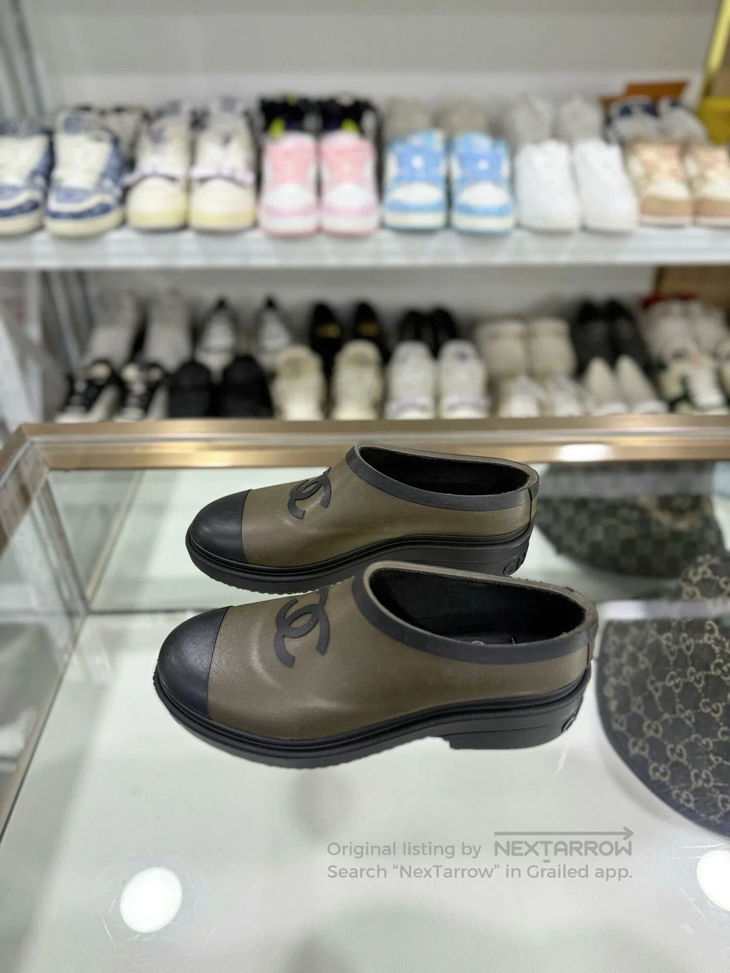 Chanel Chanel Olive Short Rain Boots 37. Size US 6 / IT 36 - 1 Thumbnail