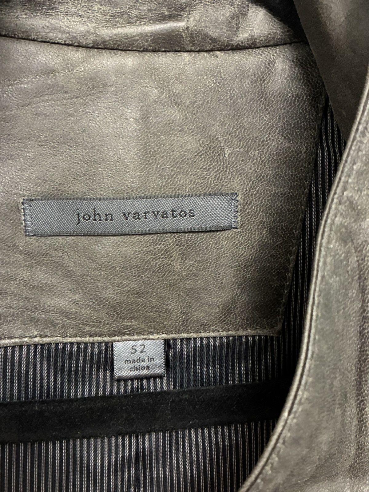 John Varvatos Funnel Neck Leather Jacket EU 52 USA 42 Size US L / EU 52-54 / 3 - 8 Thumbnail