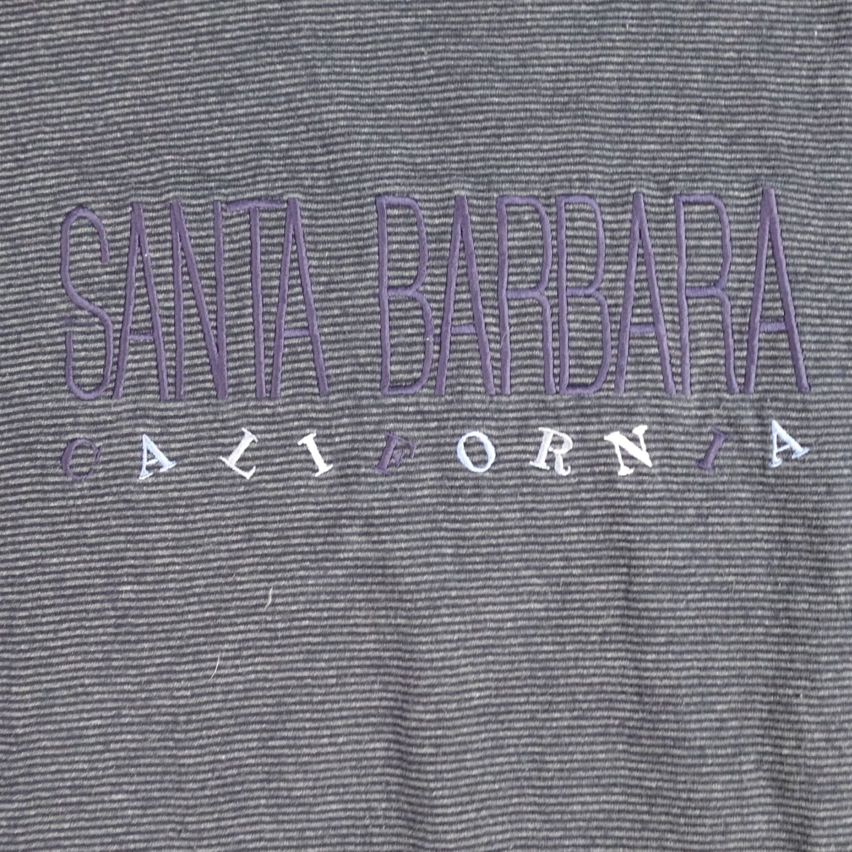 Vintage VINTAGE Santa Barbara California Shirt M Blue Striped Embroidered T-Shirt Men Size US M / EU 48-50 / 2 - 2 Thumbnail