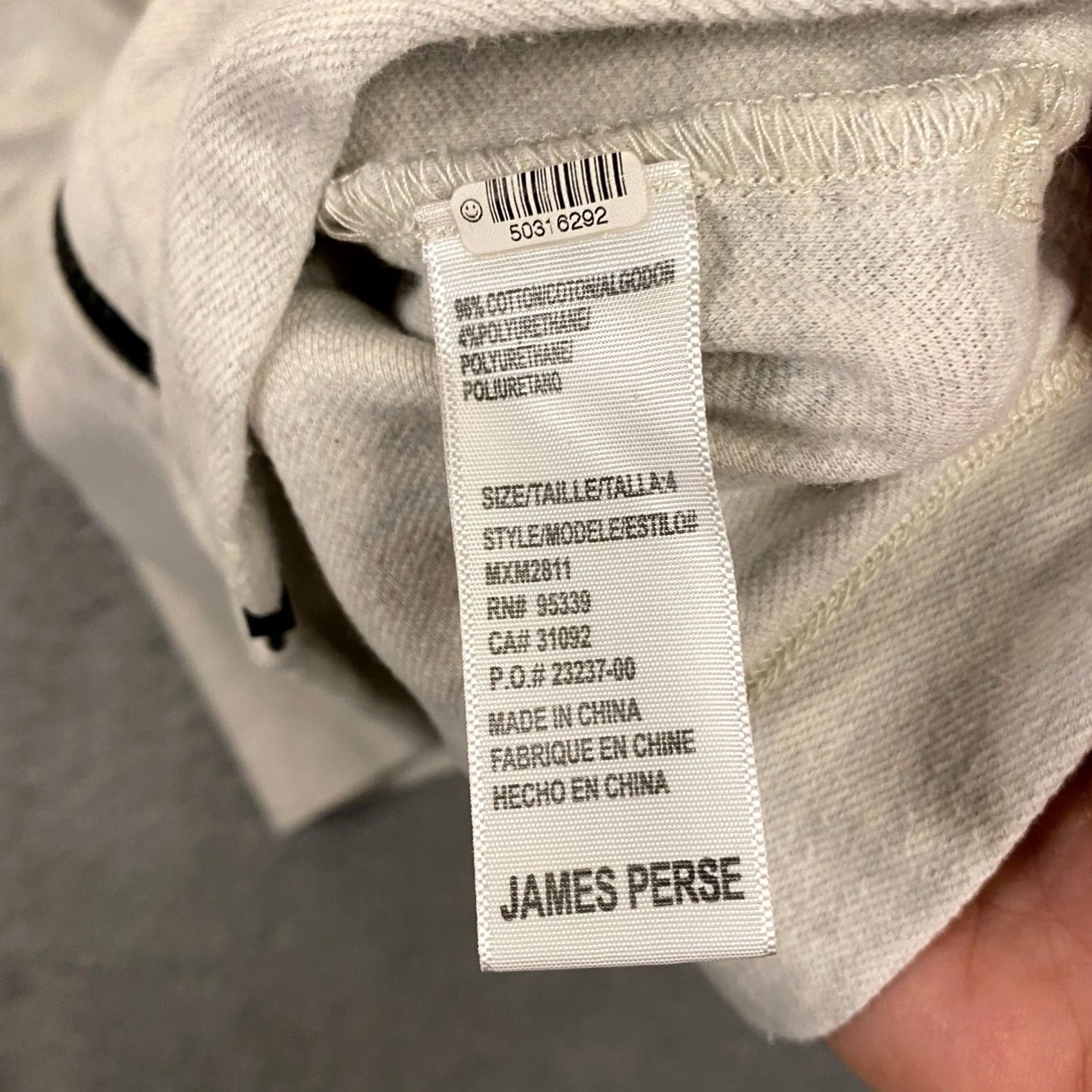 James Perse James Perse Track Jacket Mens XL Full Zip Knit Sweatshirt Pockets Gray Size US XL / EU 56 / 4 - 5 Thumbnail