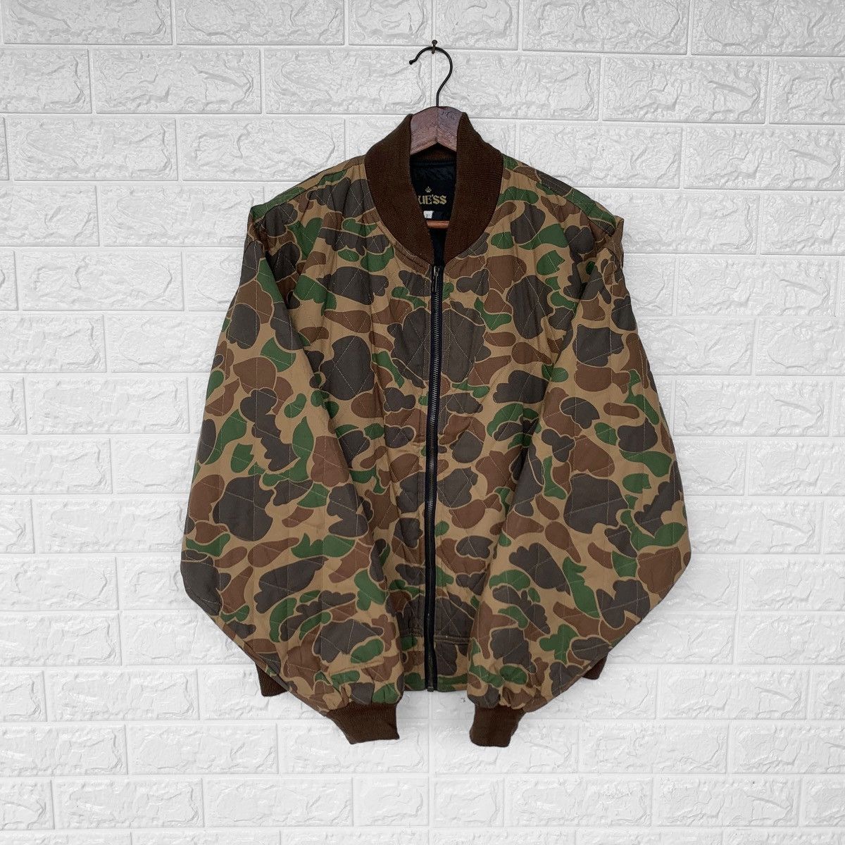 Vintage Vintage Cuess Camo Bomber Jacket Size US L / EU 52-54 / 3 - 2 Thumbnail