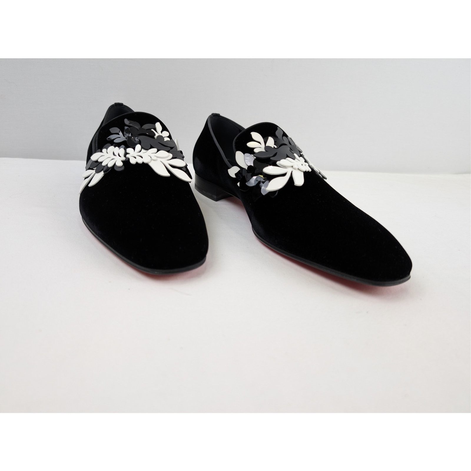 Christian Louboutin o1rshd1 Dandelion Petunia Flat Loafers Shoe Boots in Black Size US 12 / EU 45 - 5 Thumbnail