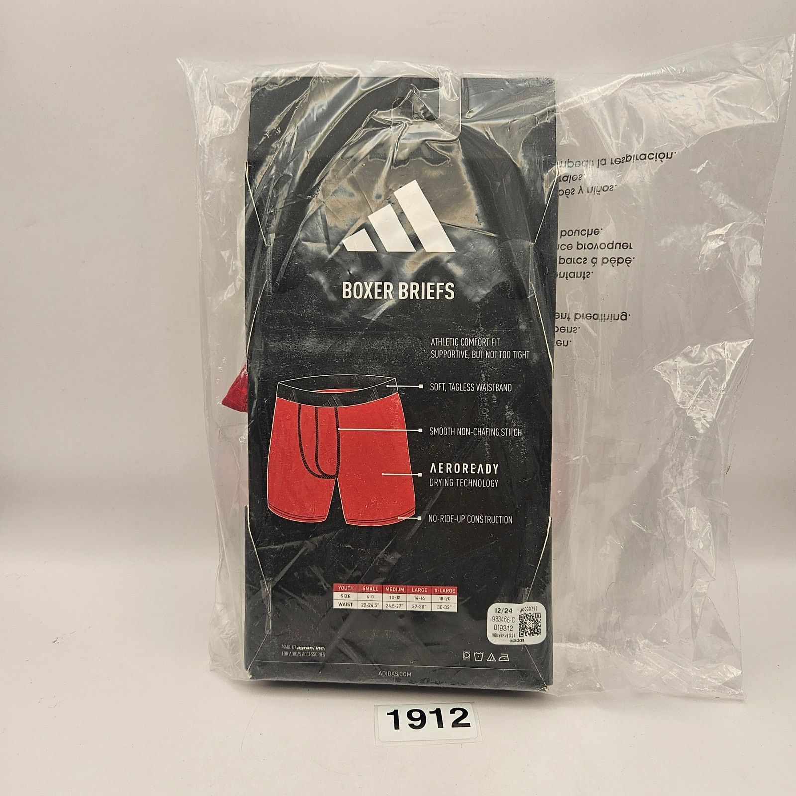 Adidas ADIDAS YOUTH MEDIUM 4PK MICROFIBER BOXER BRIEF MULTIPACK Size ONE SIZE - 2 Thumbnail