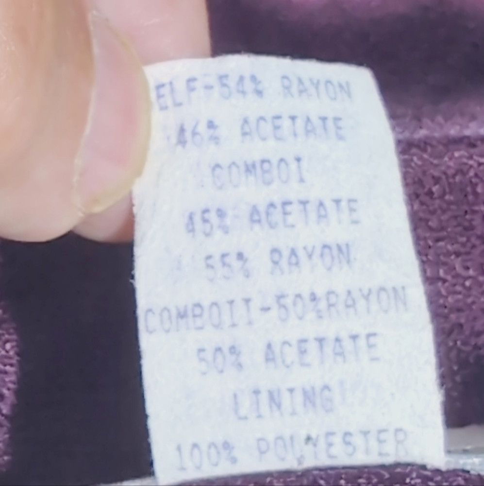 Other Vintage Sz 12 Purple Women's Jacket by J.B.S. Satin Collar Size XL / US 12-14 / IT 48-50 - 6 Thumbnail