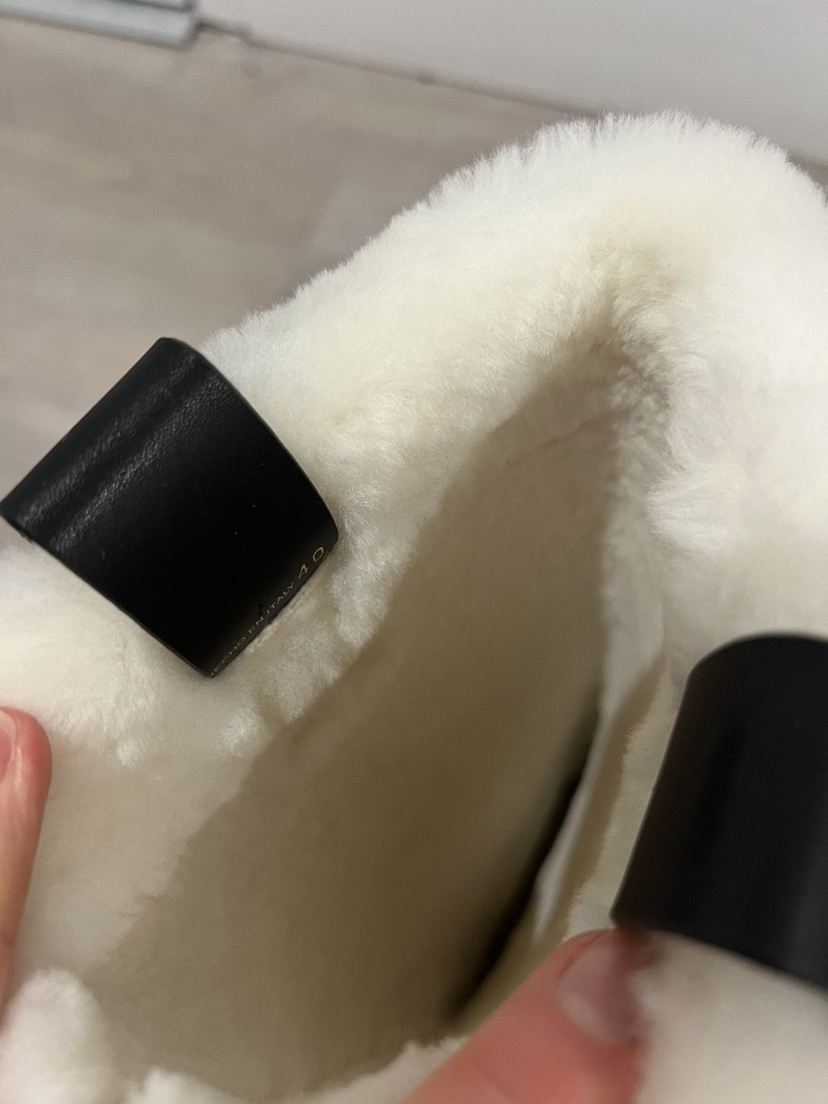 Miu Miu Miu Miu Shearling-lined leather boots Size US 10 / IT 40 - 11 Thumbnail