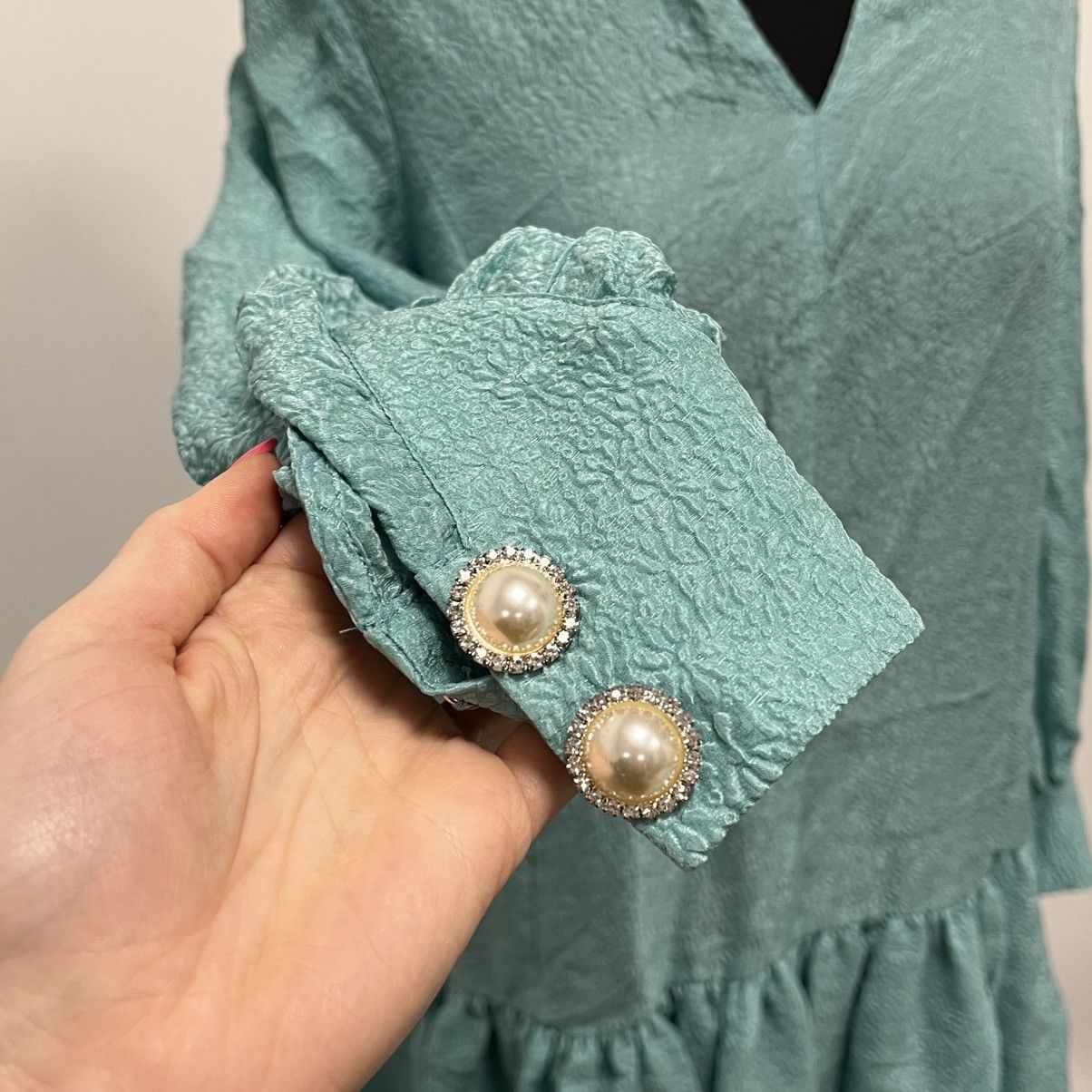 Baum und Pferdgarten Baum Und Pferdgarten Blue silk dress with buttons Size XS / US 0-2 / IT 36-38 - 8 Thumbnail