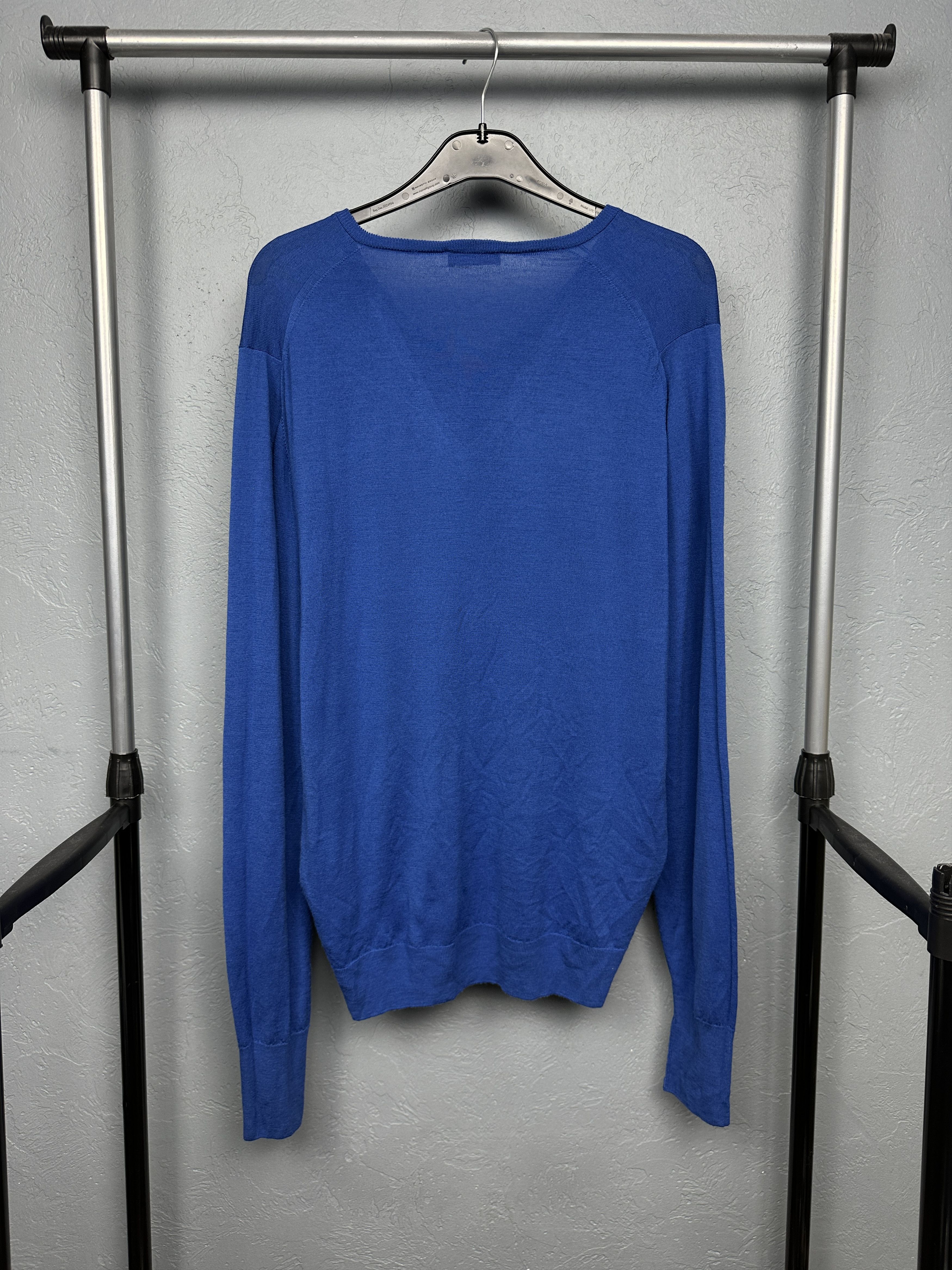 John Smedley John Smedley Vintage Mens Wool Knit V-neck Sweater Size US L / EU 52-54 / 3 - 6 Thumbnail