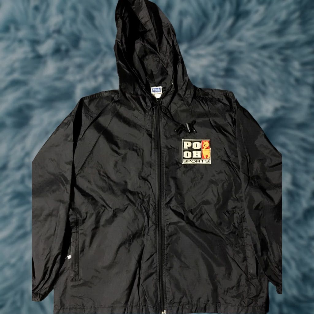 Disney VINTAGE Disney Pooh Sports Jacket M Black Men L Windbreaker 90s 80s Hip Hop Grunge Cartoon Theme Park Windbreaker Jacket Pooh Disneyworld USA Mens Size US L / EU 52-54 / 3 - 1 Thumbnail
