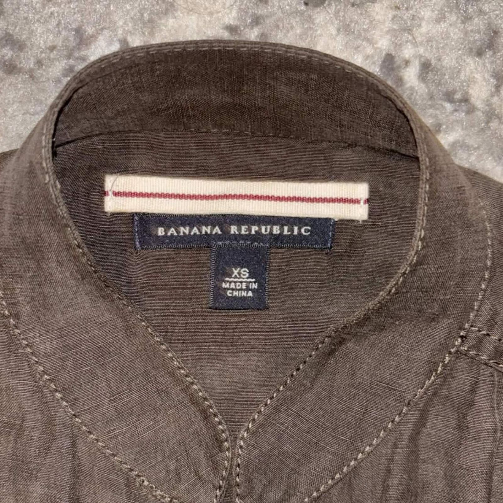 Banana Republic Y2K Banana Republic Silk Linen Long Sleeve Button Up Size XS / US 0-2 / IT 36-38 - 2 Thumbnail