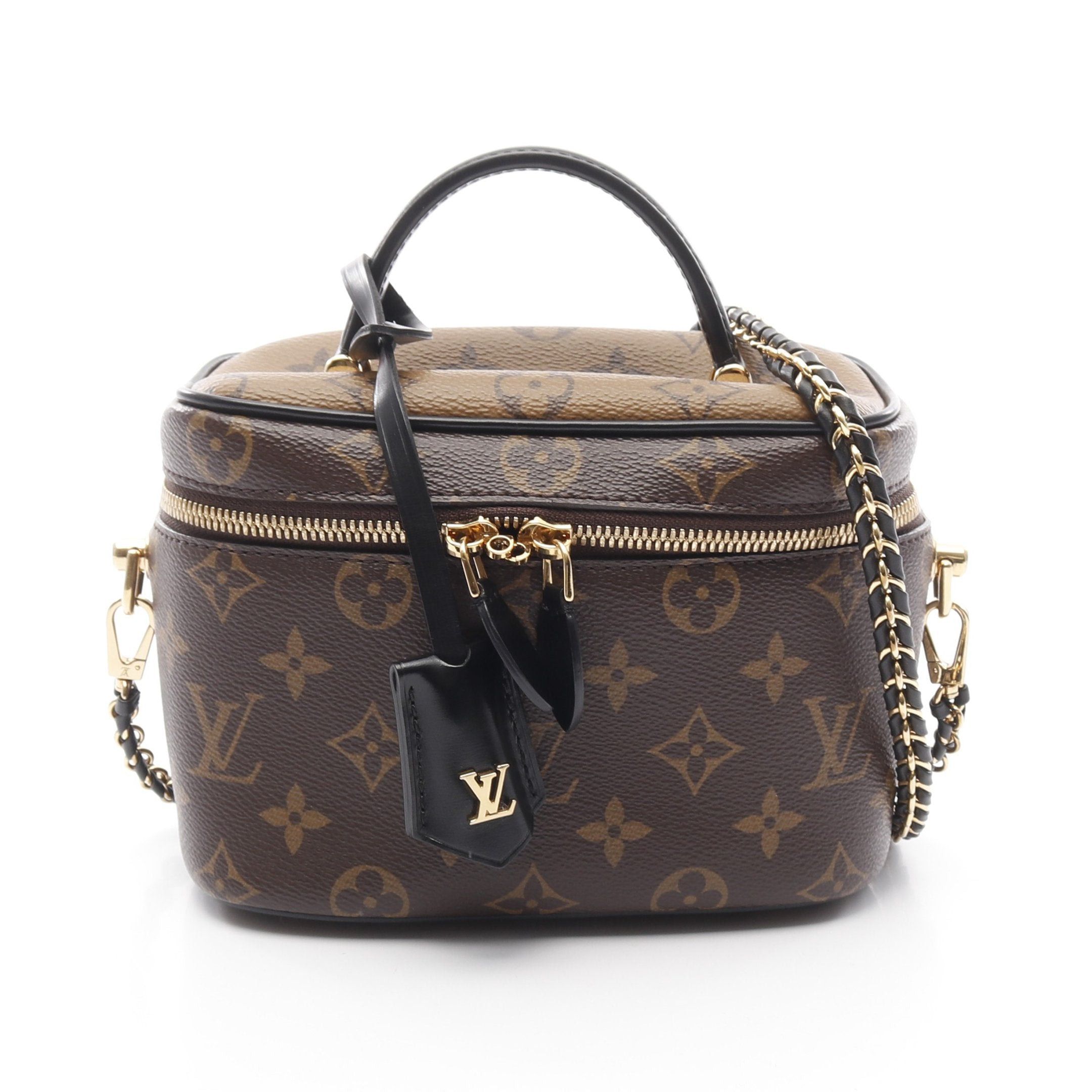 Louis Vuitton Louis Vuitton Vanity Nv Pm Monogram Reverse Handbag Bag Leather Brown Black Size ONE SIZE - 1 Thumbnail