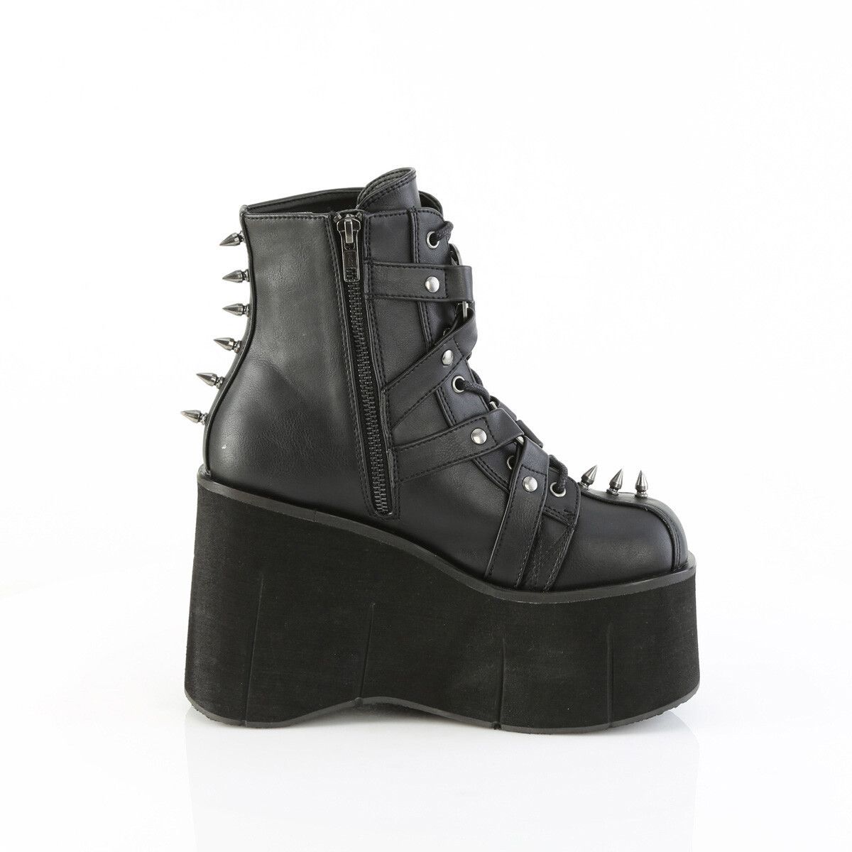 Demonia Cult DEMONIA Kera Goth Platform Wedge Ankle Boots With Chain Char Size US 11 / IT 41 - 2 Thumbnail