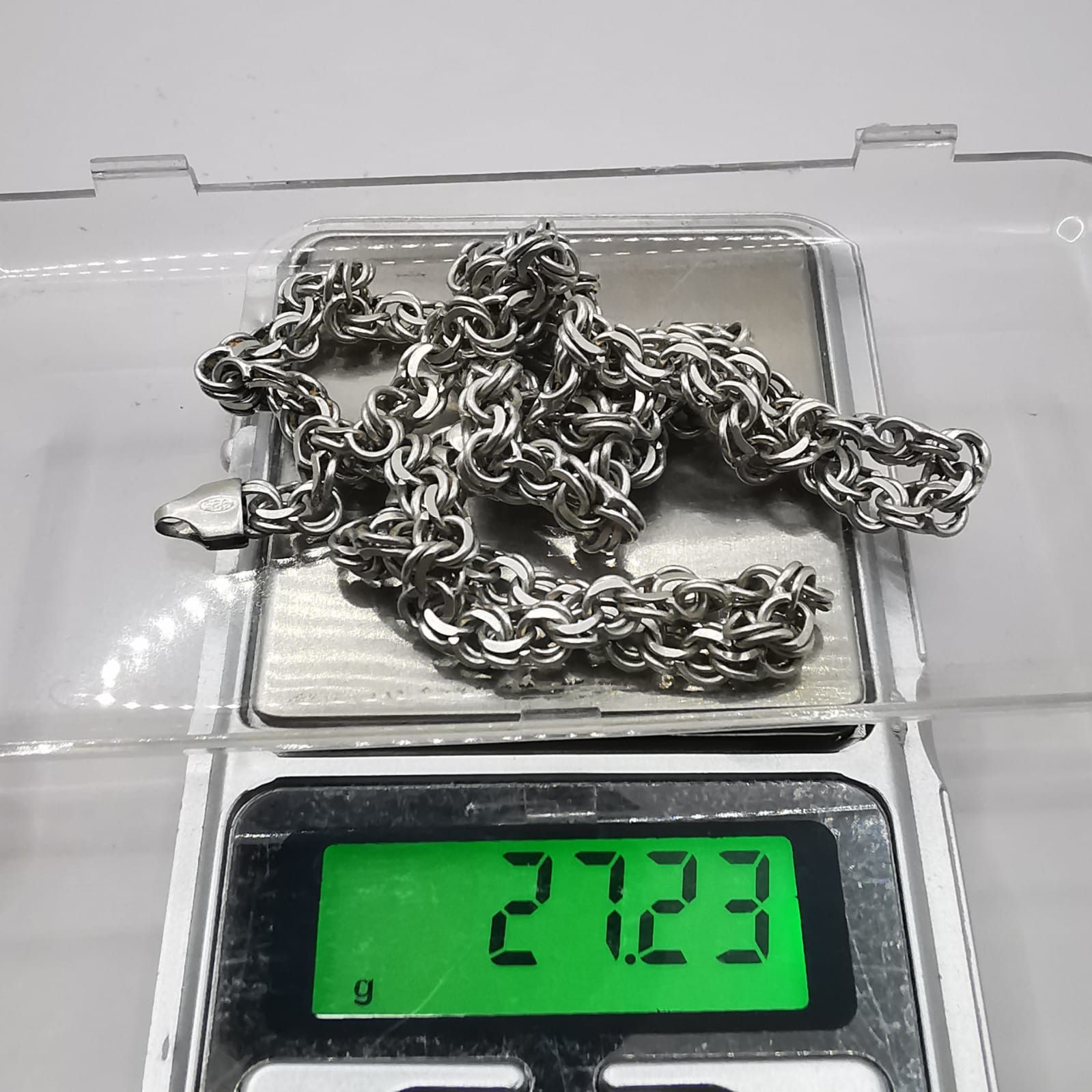 Sterling Silver Vintage Jewelry Chain, 925 Sterling Silver, Signed 27,23g Size ONE SIZE - 8 Thumbnail