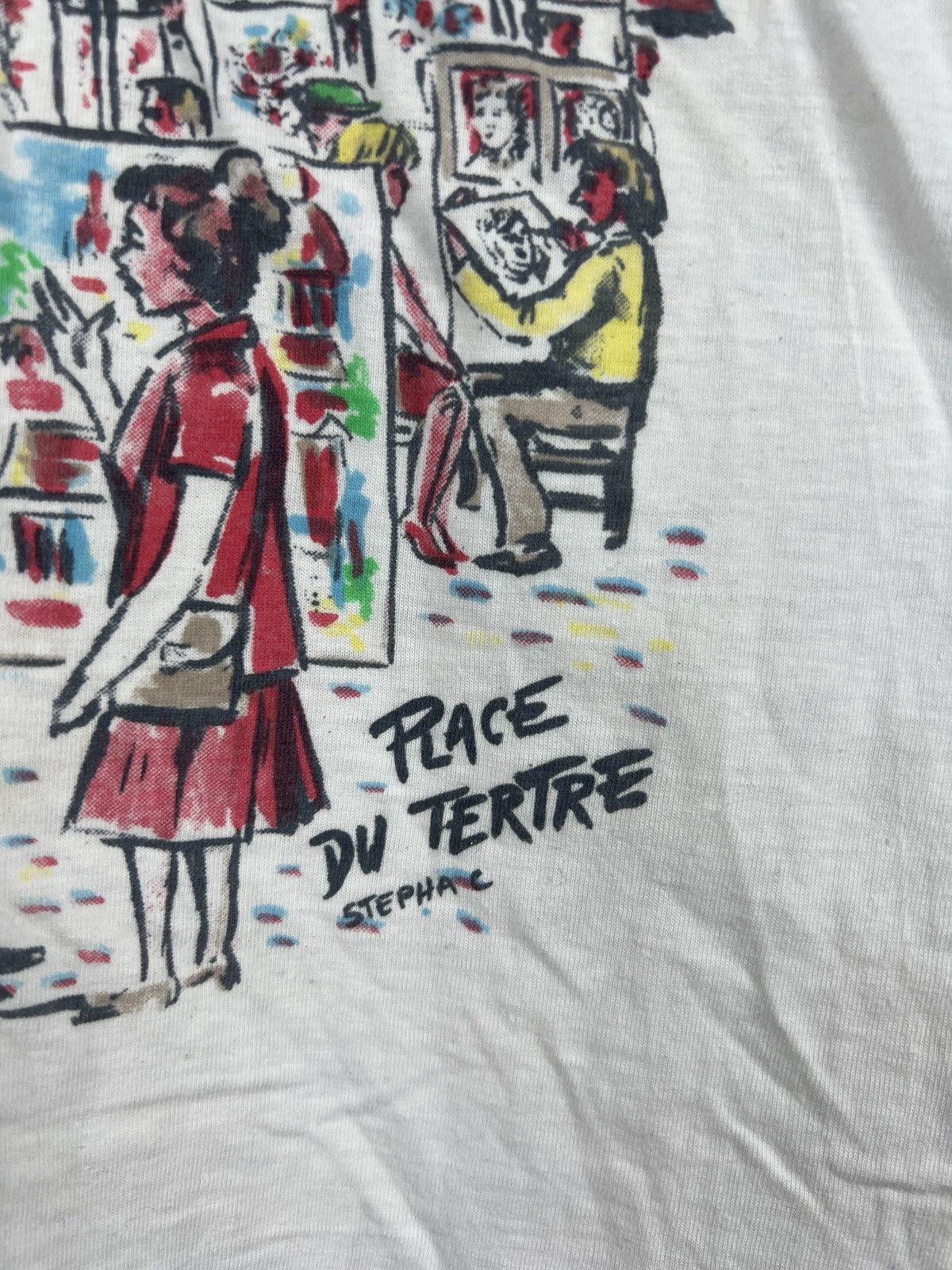 Designer × Vintage Vintage single stitch 90s Paris tee Size US XL / EU 56 / 4 - 3 Thumbnail