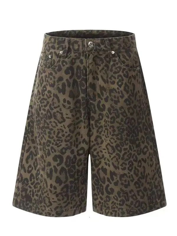 Japanese Brand VIBE Slouchy style vintage leopard baggy denim shorts Size US 32 / EU 48 - 5 Thumbnail