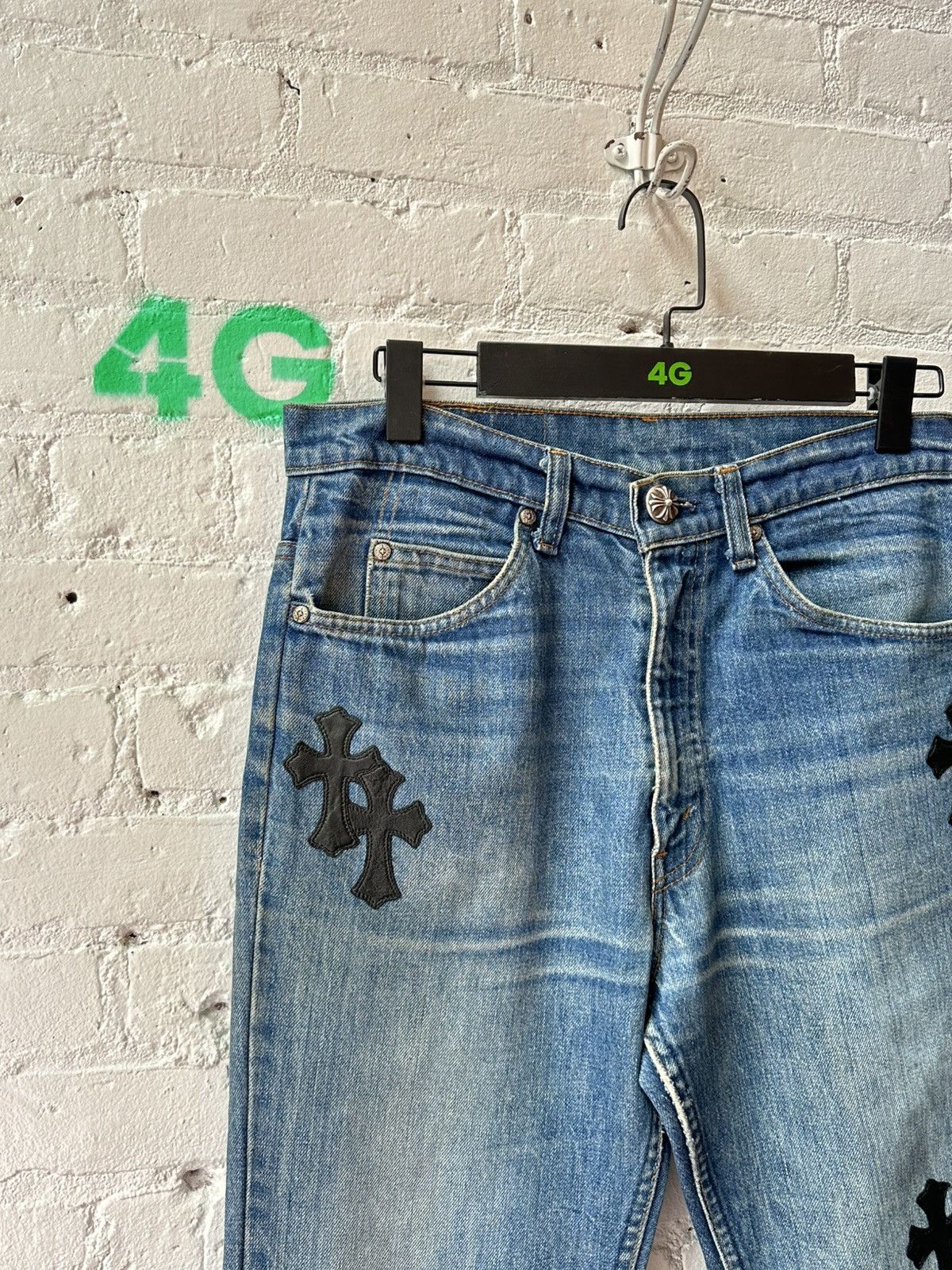 Chrome Hearts CHROME HEARTS BLUE LEVI PATCH DENIM Size US 32 / EU 48 - 2 Thumbnail