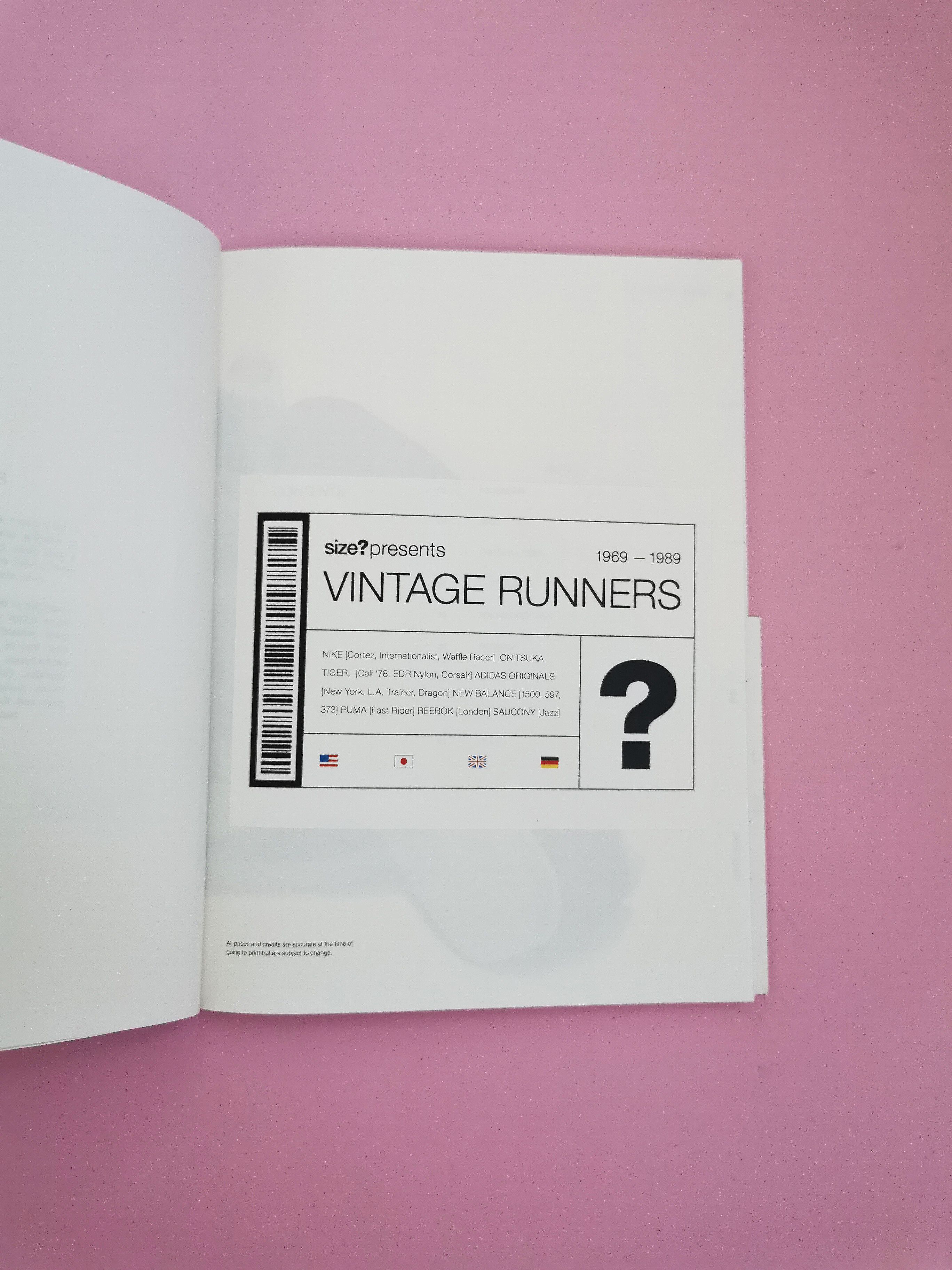 size? Size? pres Vintage Runners sneakers trainers magazine book Size ONE SIZE - 3 Thumbnail
