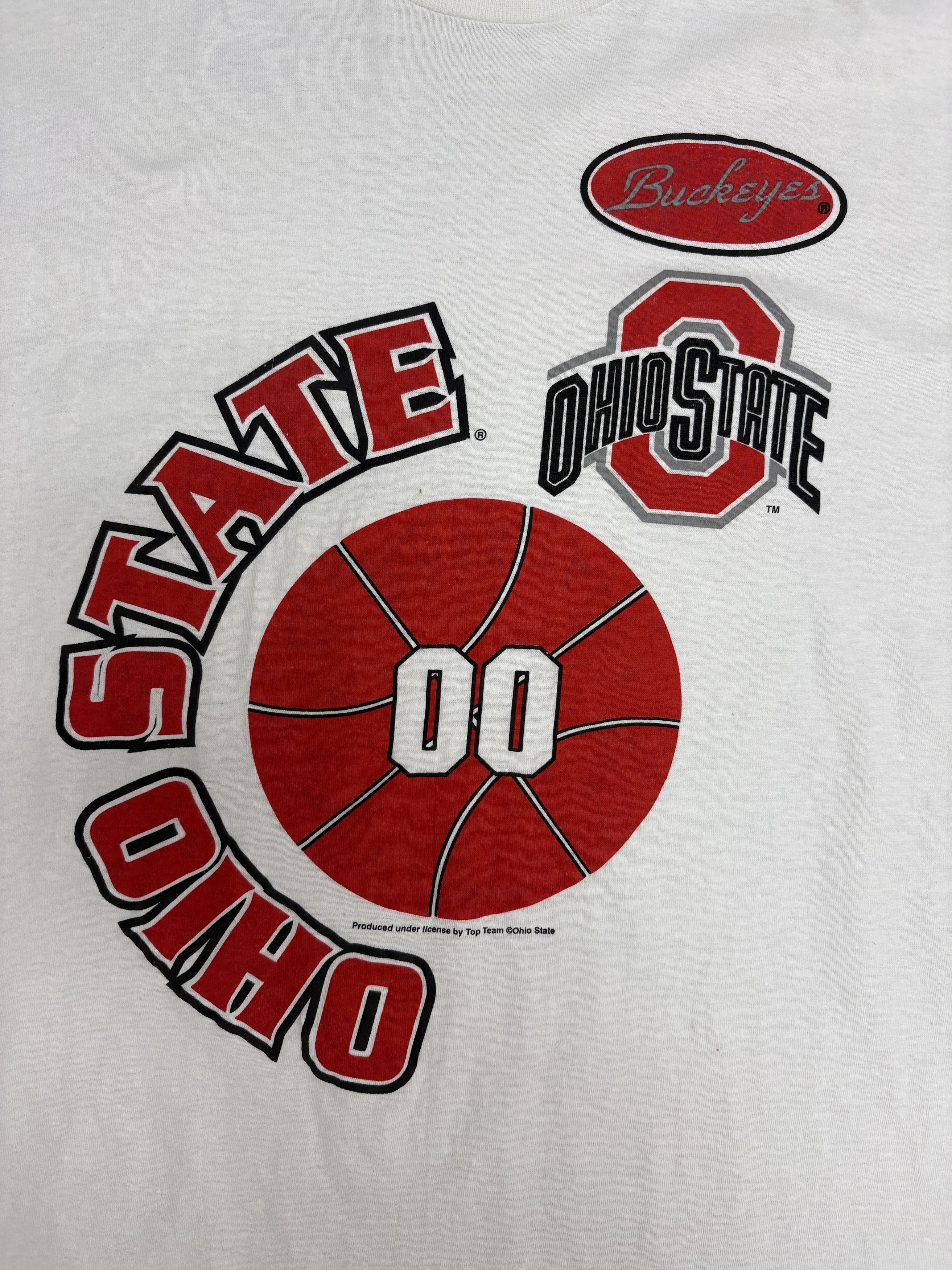 Vintage Ohio State Buckeyes Basketball Vintage White T-Shirt Tee Size US XL / EU 56 / 4 - 2 Thumbnail