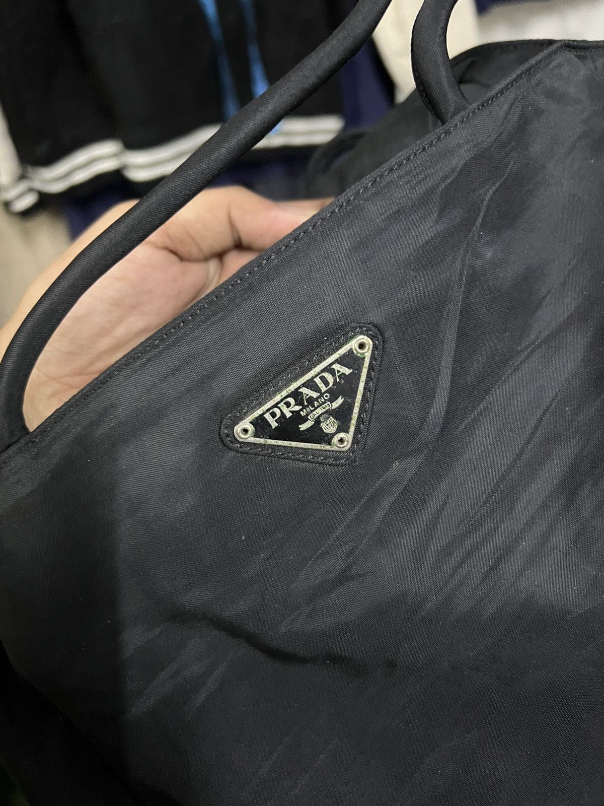 Prada Vintage Prada Tessuto Black Tote Bag Size ONE SIZE - 5 Thumbnail