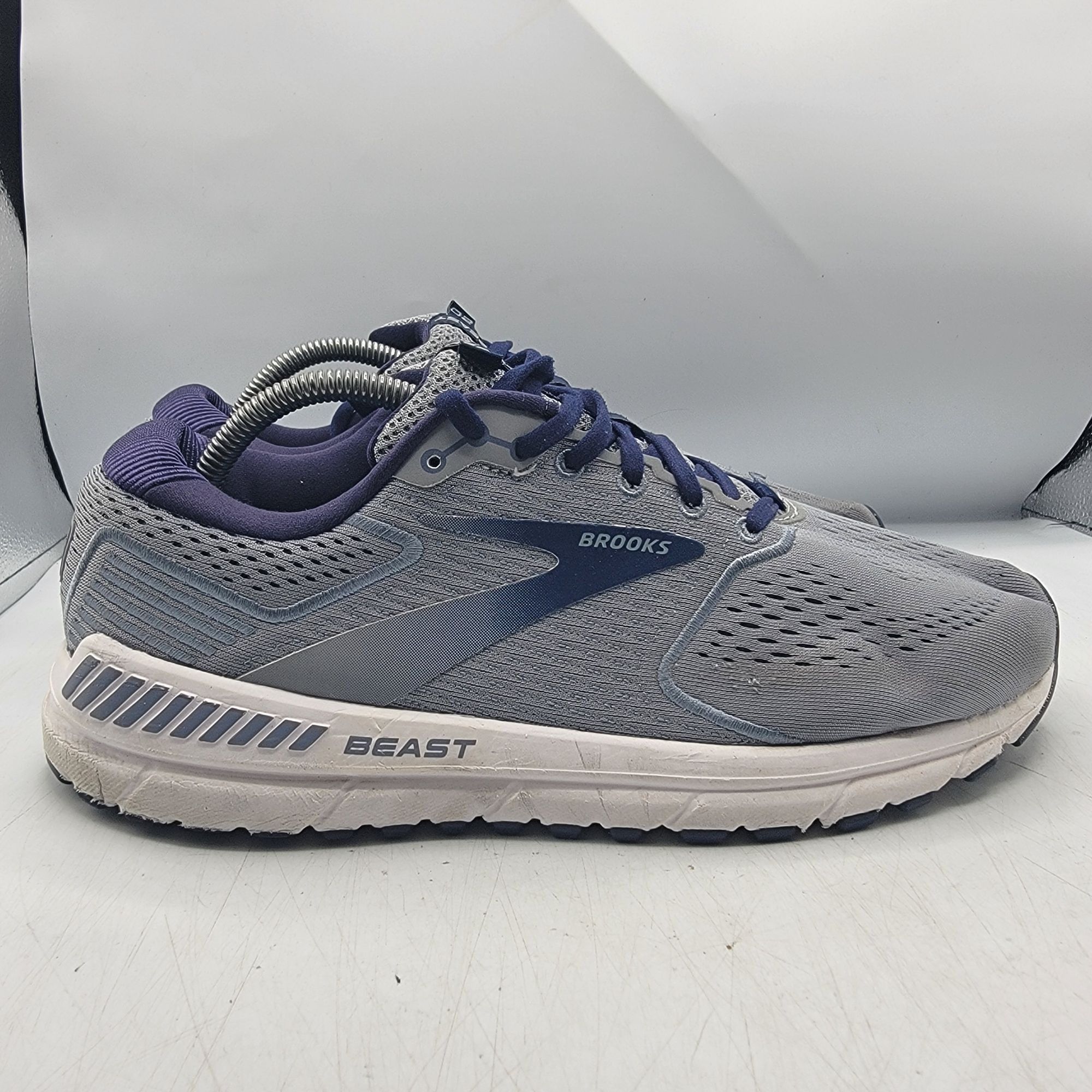 Brooks Brooks Beast 20 Mens 9.5 Gray Sneaker Shoes Casual Walking W Size US 9.5 / EU 42-43 - 13 Thumbnail
