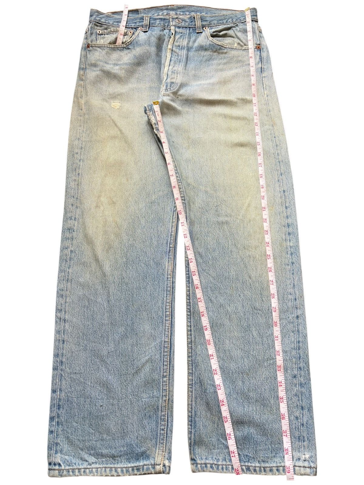 Levi's Vintage 90s Levis 501 Mud Wash Distressed Jeans Size US 32 / EU 48 - 7 Thumbnail