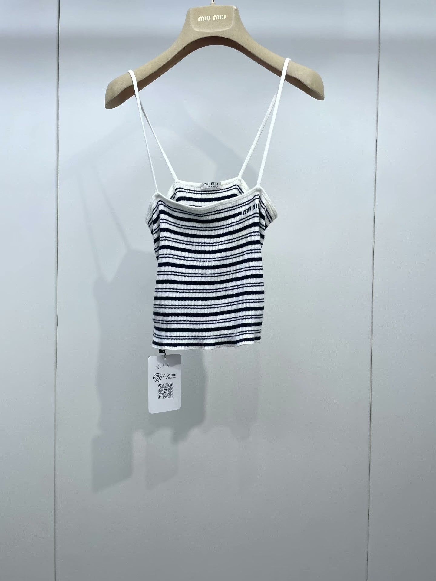 Miu Miu Miu Miu Striped Knit Camisole Size XS / US 0-2 / IT 36-38 - 1 Thumbnail