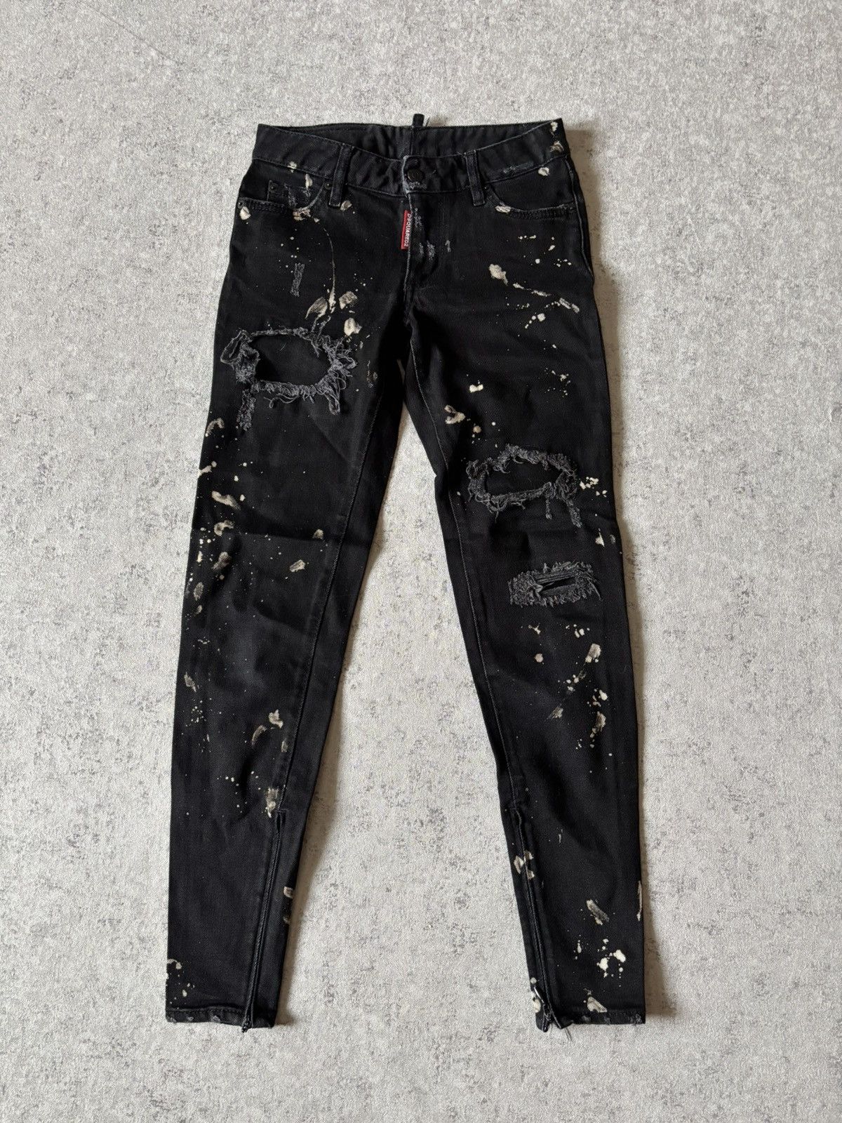 Designer × Dsquared2 DSQUARED2 SUPER SKINNY DISTRESSED JEANS Size 25" / US 0 / IT 36 - 1 Thumbnail