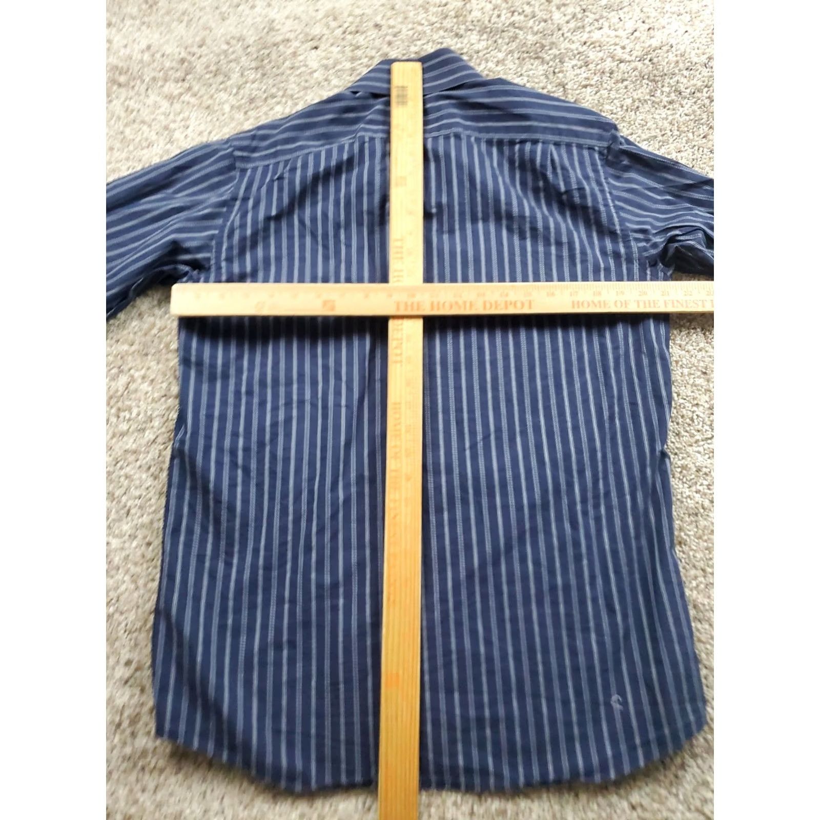 Banana Republic VINTAGE Banana Republic Shirt Mens Medium Blue Striped Button Up French Cuff Size US S / EU 44-46 / 1 - 7 Thumbnail
