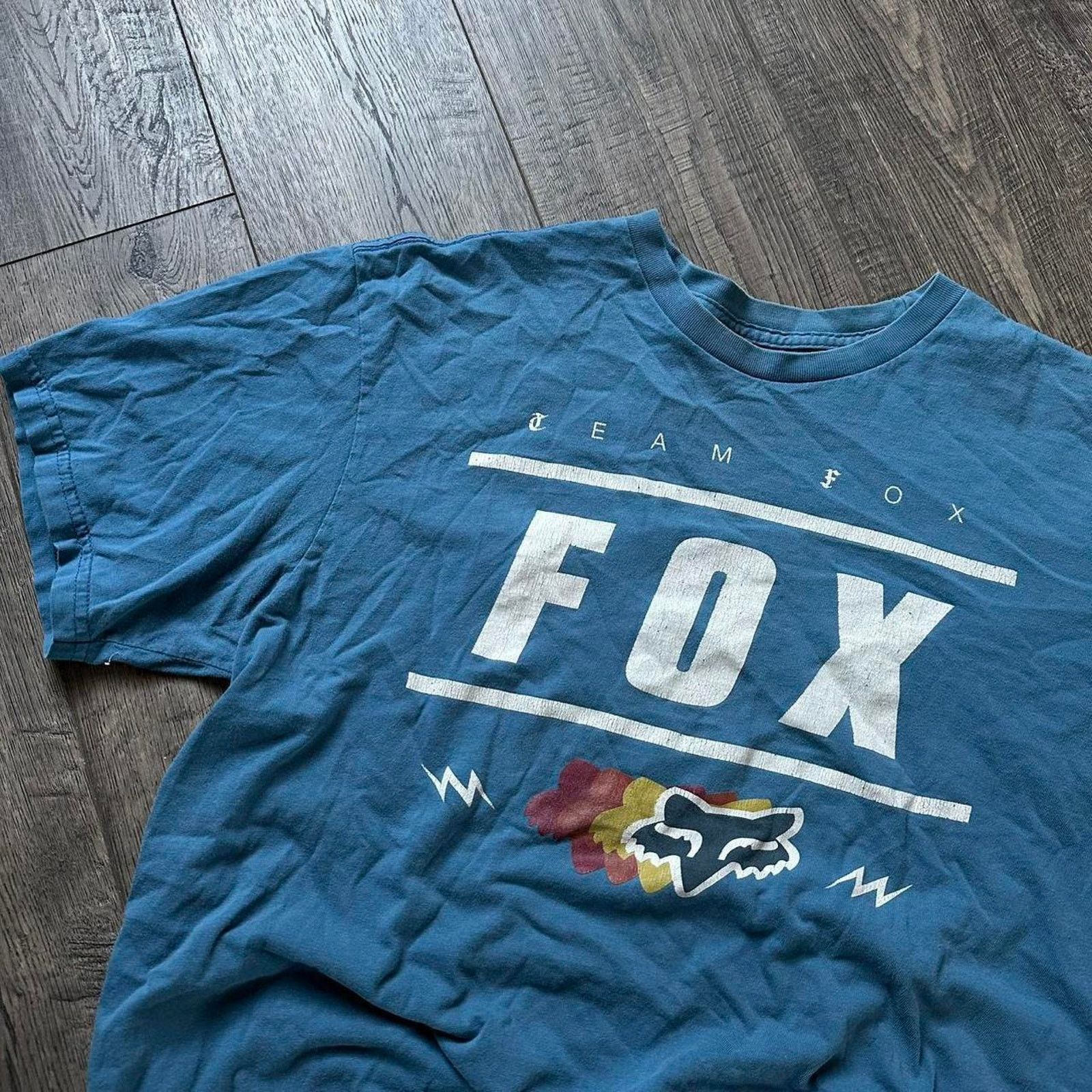 Fox Racing Vintage Y2K 00s Fox Racing Team BMX Emo Goth Mall Skate Tee Size US L / EU 52-54 / 3 - 2 Thumbnail