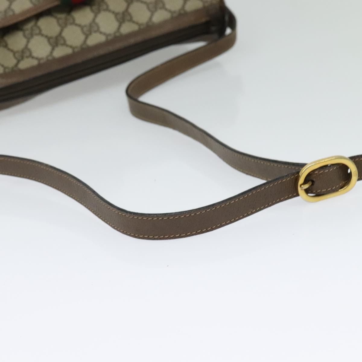 Gucci GUCCI GG Supreme Web Sherry Line Shoulder Bag Pvc Beige Size ONE SIZE - 7 Thumbnail
