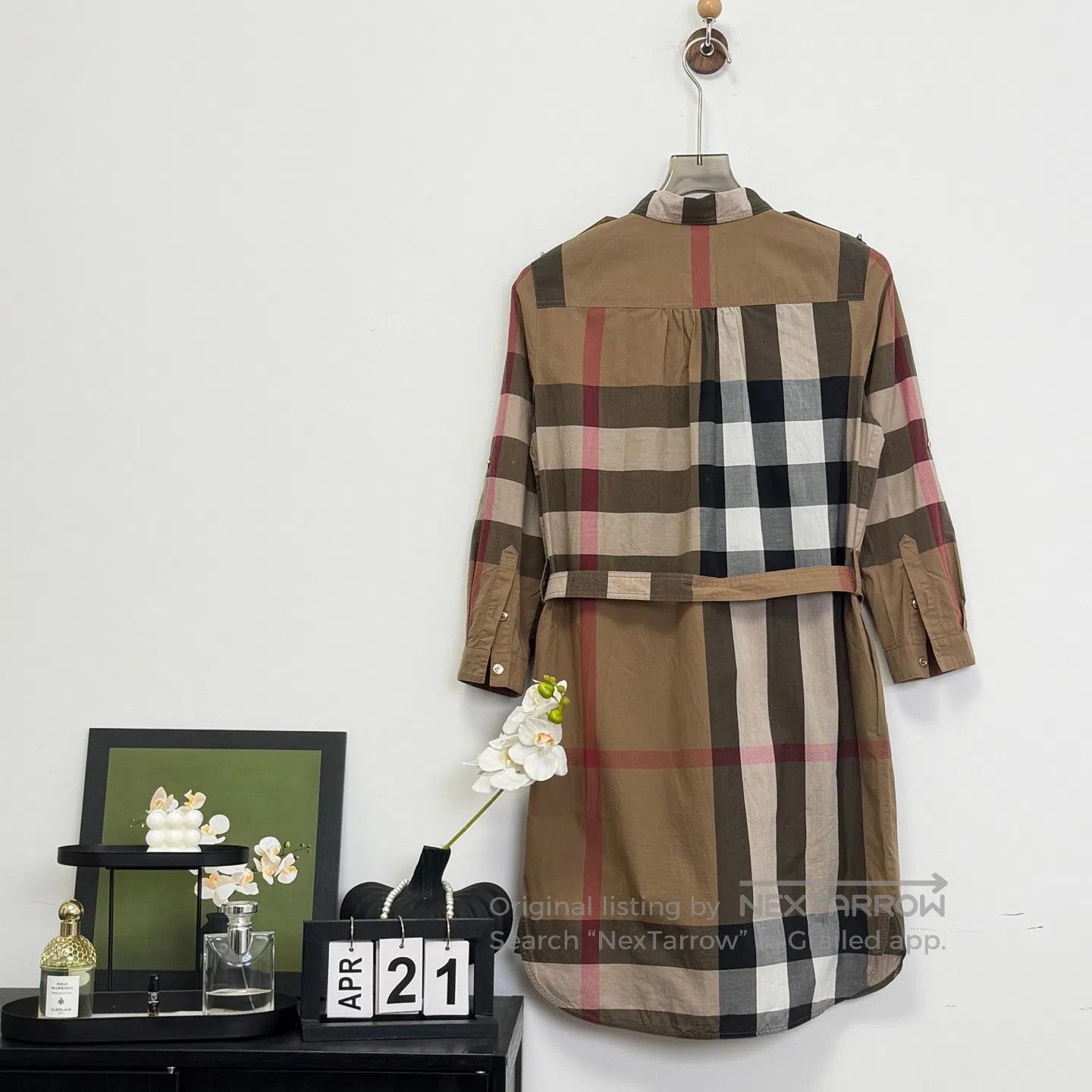 Burberry Burberry Khaki Big Checkered Shirt Dress| Size XS / US 0-2 / IT 36-38 - 4 Thumbnail