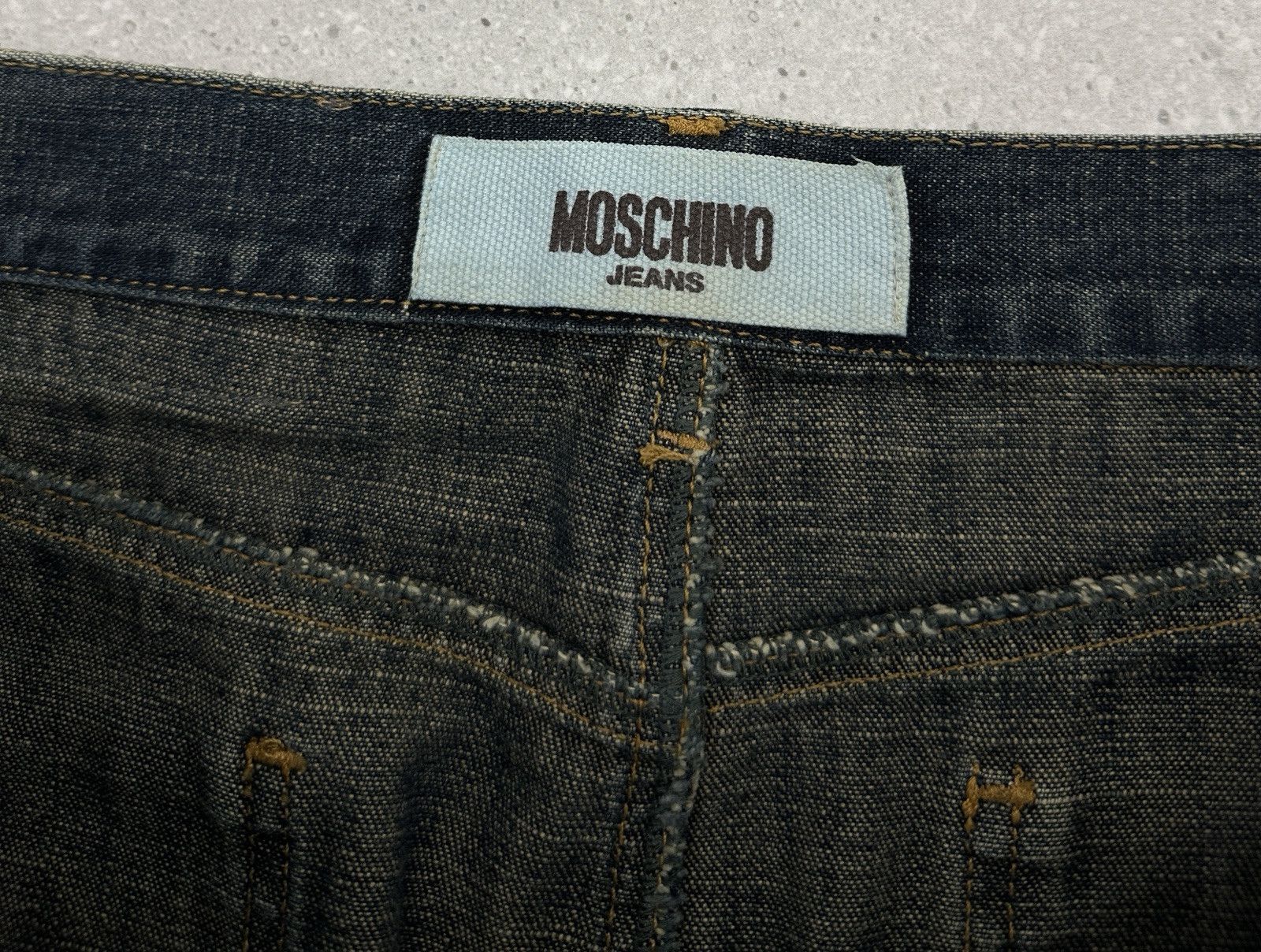 Moschino Vintage 2000s Moschino jeans Y2k Acid Jenans Denim Skirt Size 32" / US 10 / IT 46 - 3 Thumbnail