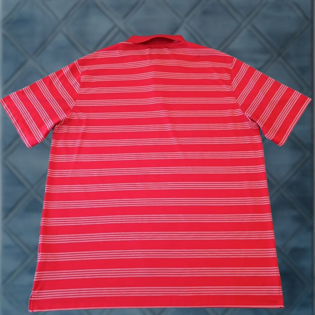 Nike Nike Golf Tour Performance Polo Shirt Mens XL Red Striped Short Sleeve Size US XL / EU 56 / 4 - 1 Thumbnail