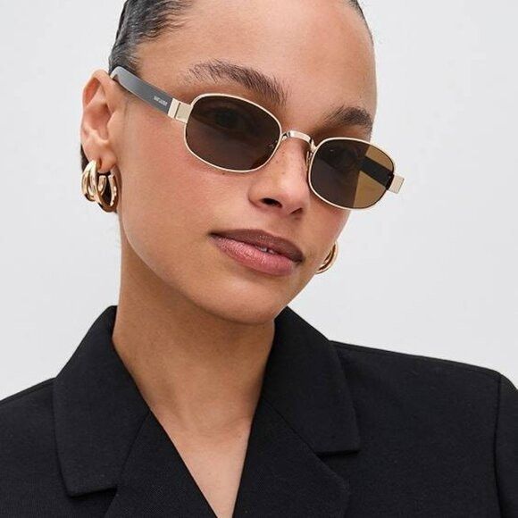 Saint Laurent Paris 🕶️ New Saint Laurent SL706 001 Sunglasses - Light Gold Size ONE SIZE - 2 Thumbnail
