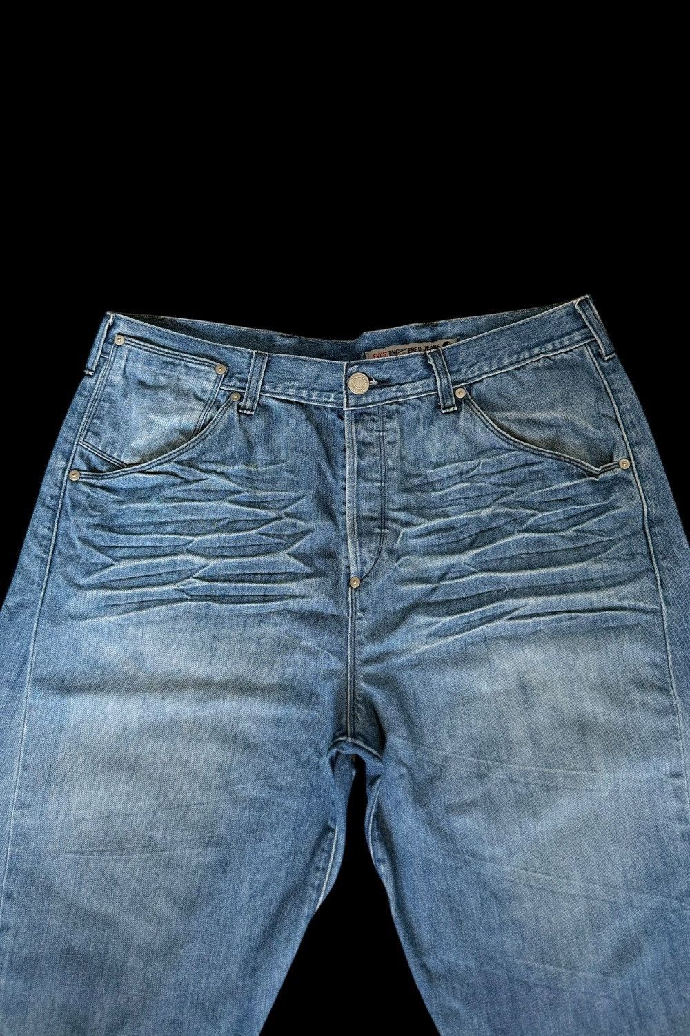 Levi's LEVI’S ENGINEERED JEANS 2009 BUCKLE CINCH BACK DENIM SHORTS Size US 38 / EU 54 - 8 Thumbnail