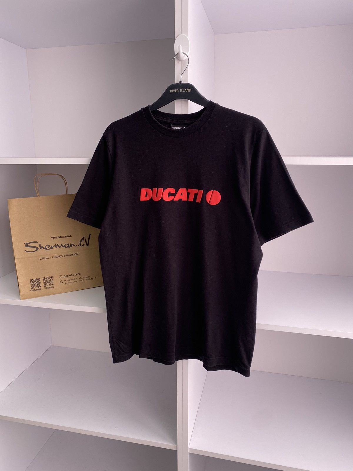 Ducati × Vintage Vintage Ducati Logo Racing Black Tee Size US L / EU 52-54 / 3 - 5 Thumbnail
