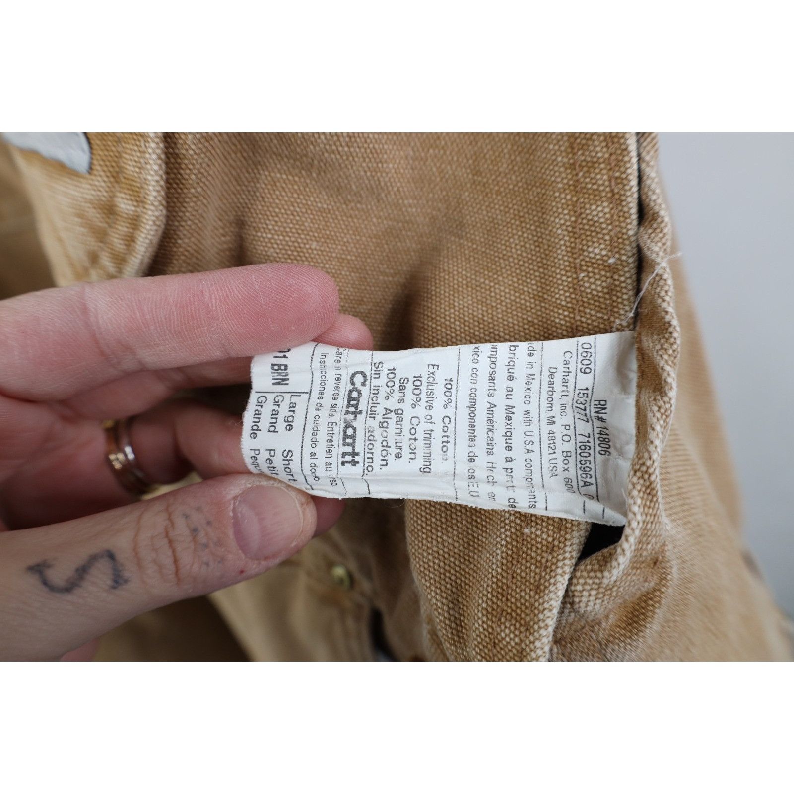 Carhartt Vintage Y2K Carhartt Faded Double Knee Canvas Overalls Size US 36 / EU 52 - 14 Thumbnail