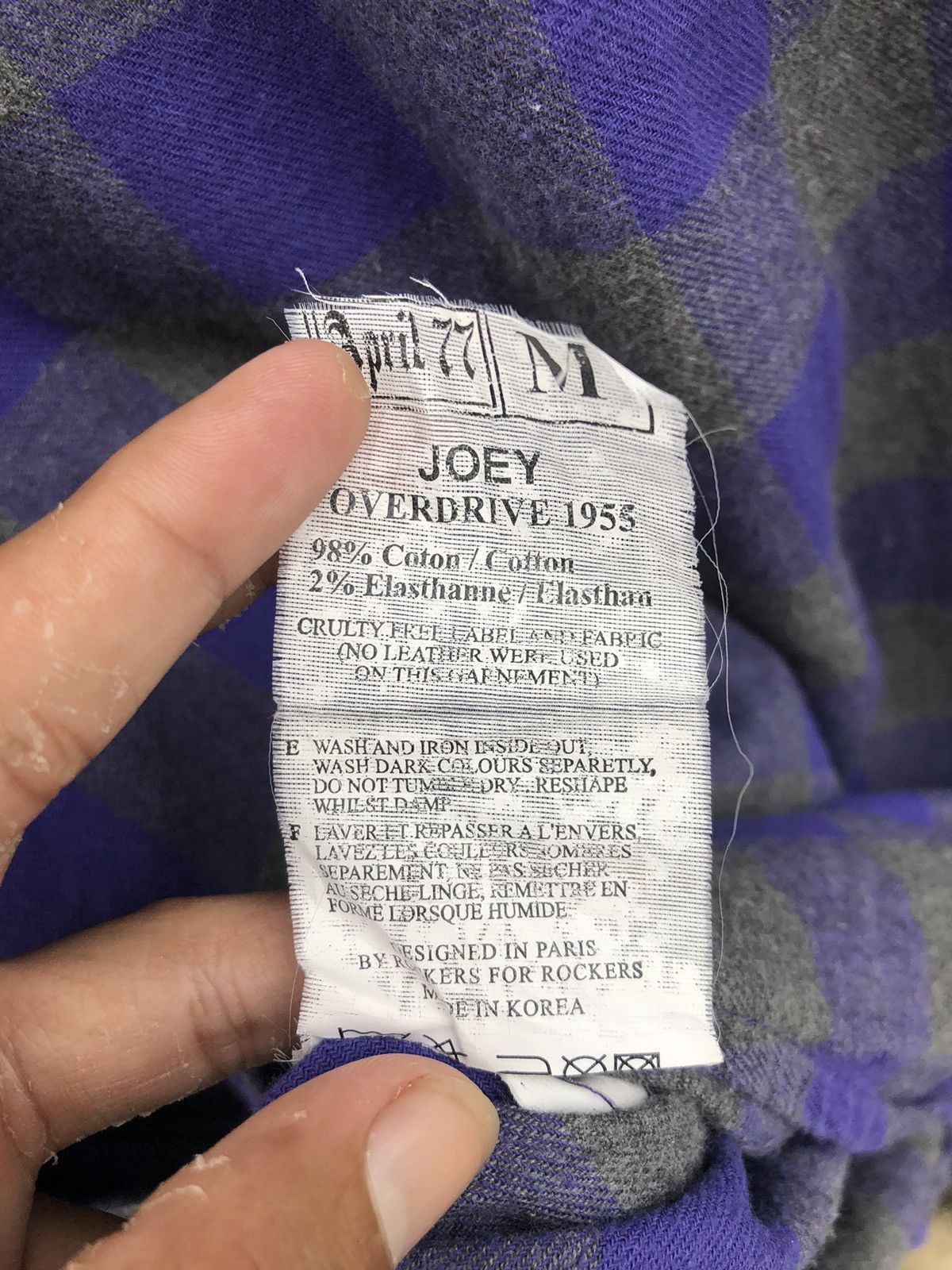 April 77 April 77 Joey Ramones Checkered Button Shirts Size US M / EU 48-50 / 2 - 4 Thumbnail