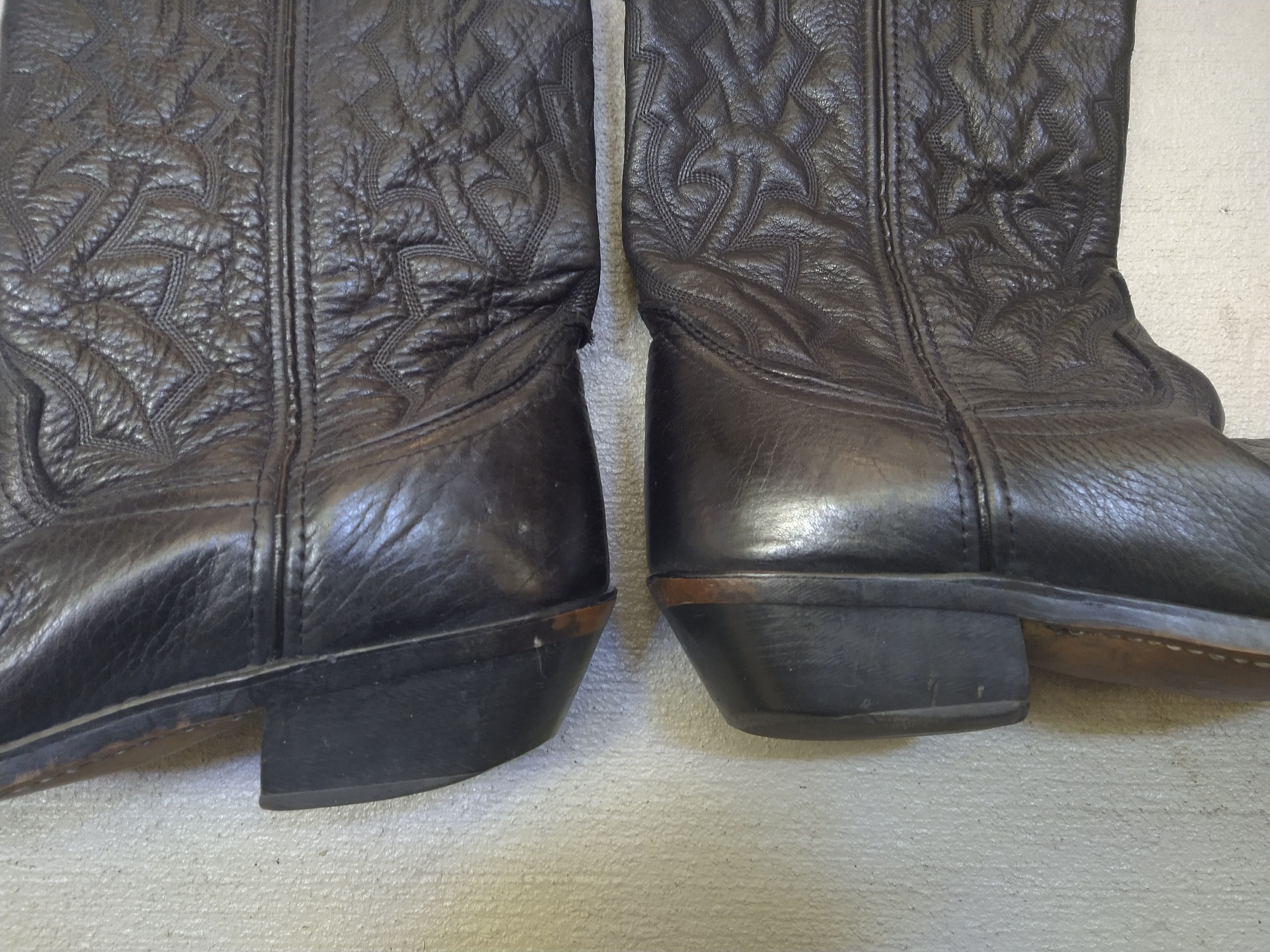 Genuine Leather × Vintage Vintage Laredo Cowboy Boots Size 8.5 D Black Leather Western Size US 8.5 / EU 41-42 - 6 Thumbnail