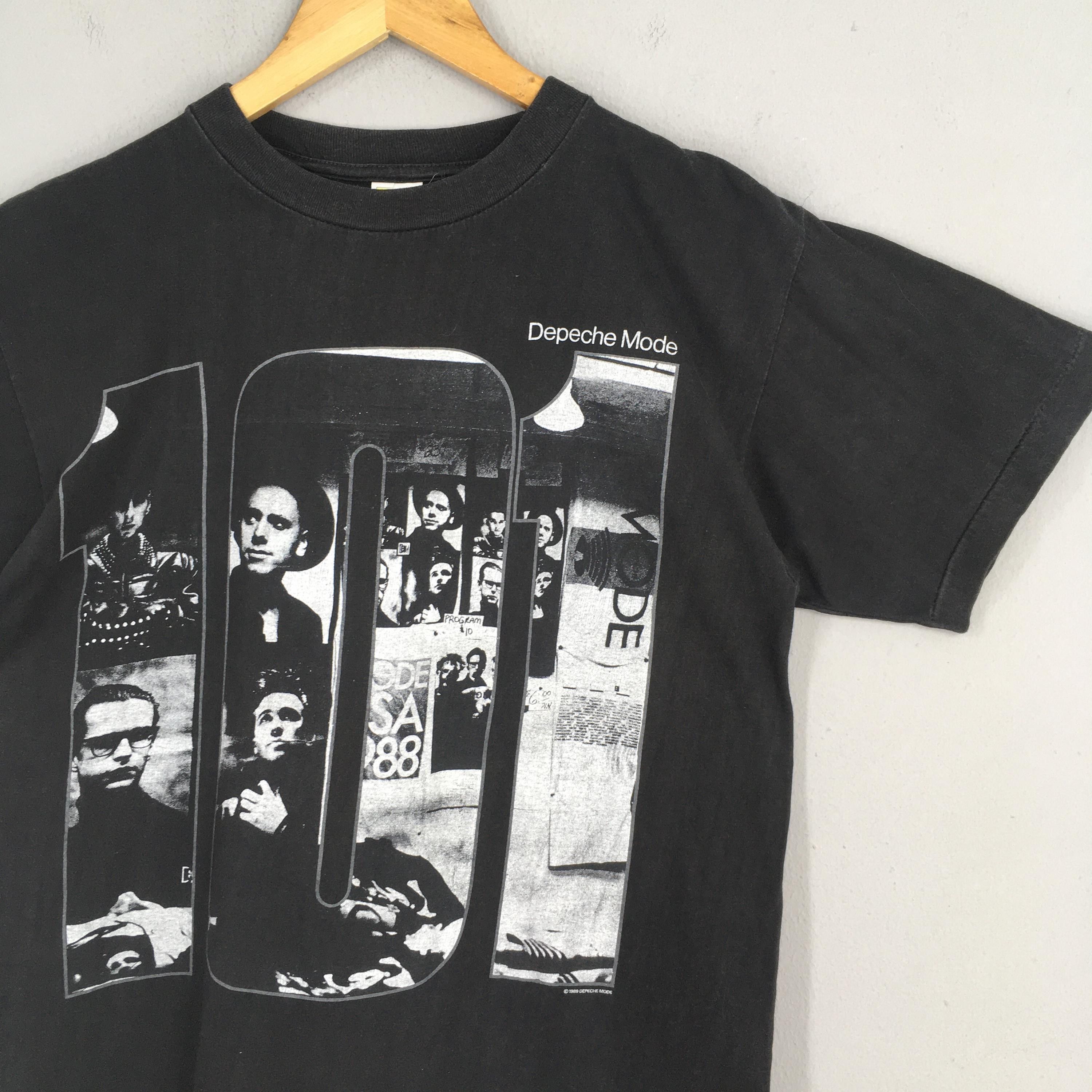 Band Tees × Vintage Vintage 80's Depeche Mode 101 Black Tshirt Medium Size US M / EU 48-50 / 2 - 2 Thumbnail