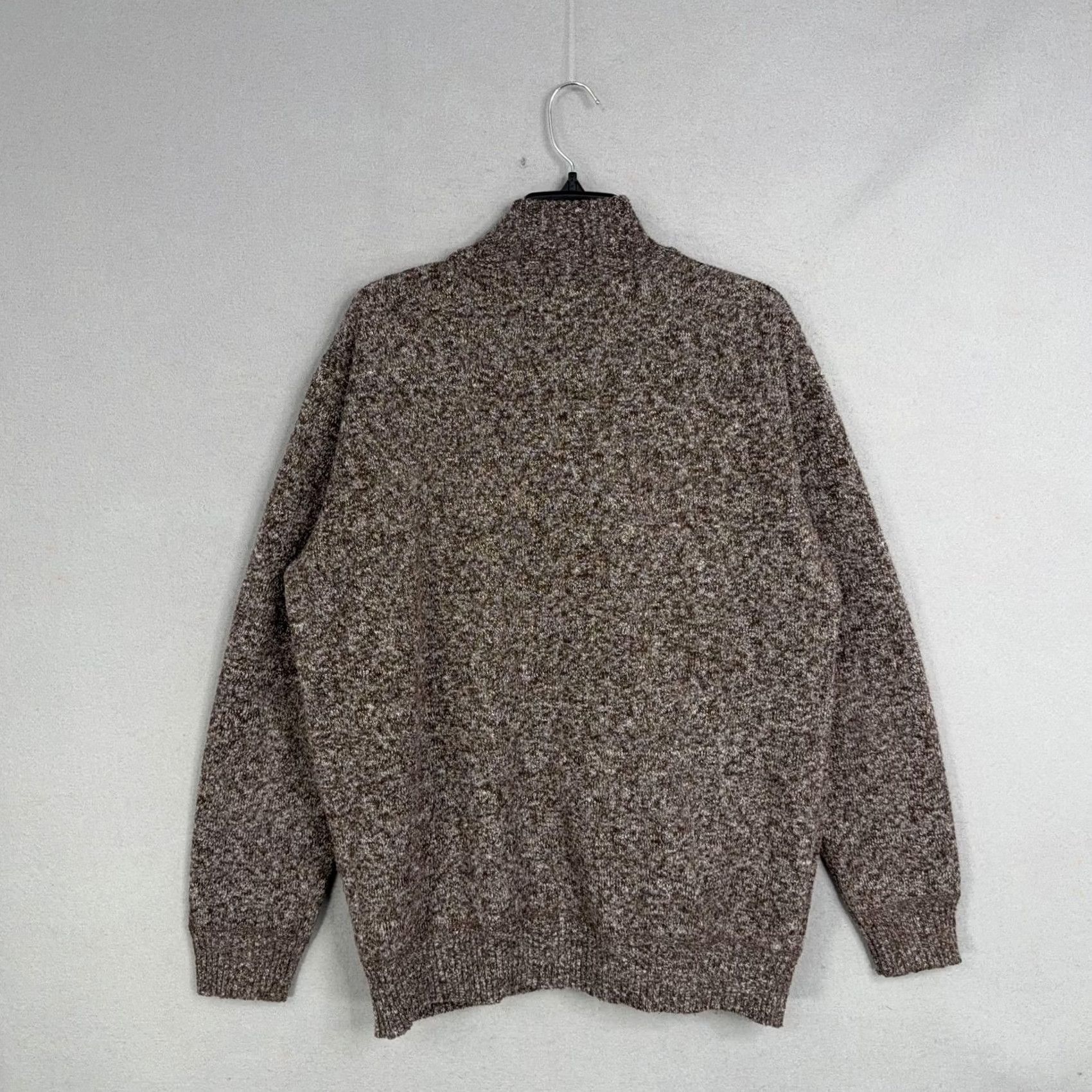 Vintage Gioberti Sweater Mens Large Brown Full Zip Mock Neck Fleece Lined Knit Warm Size US L / EU 52-54 / 3 - 6 Thumbnail