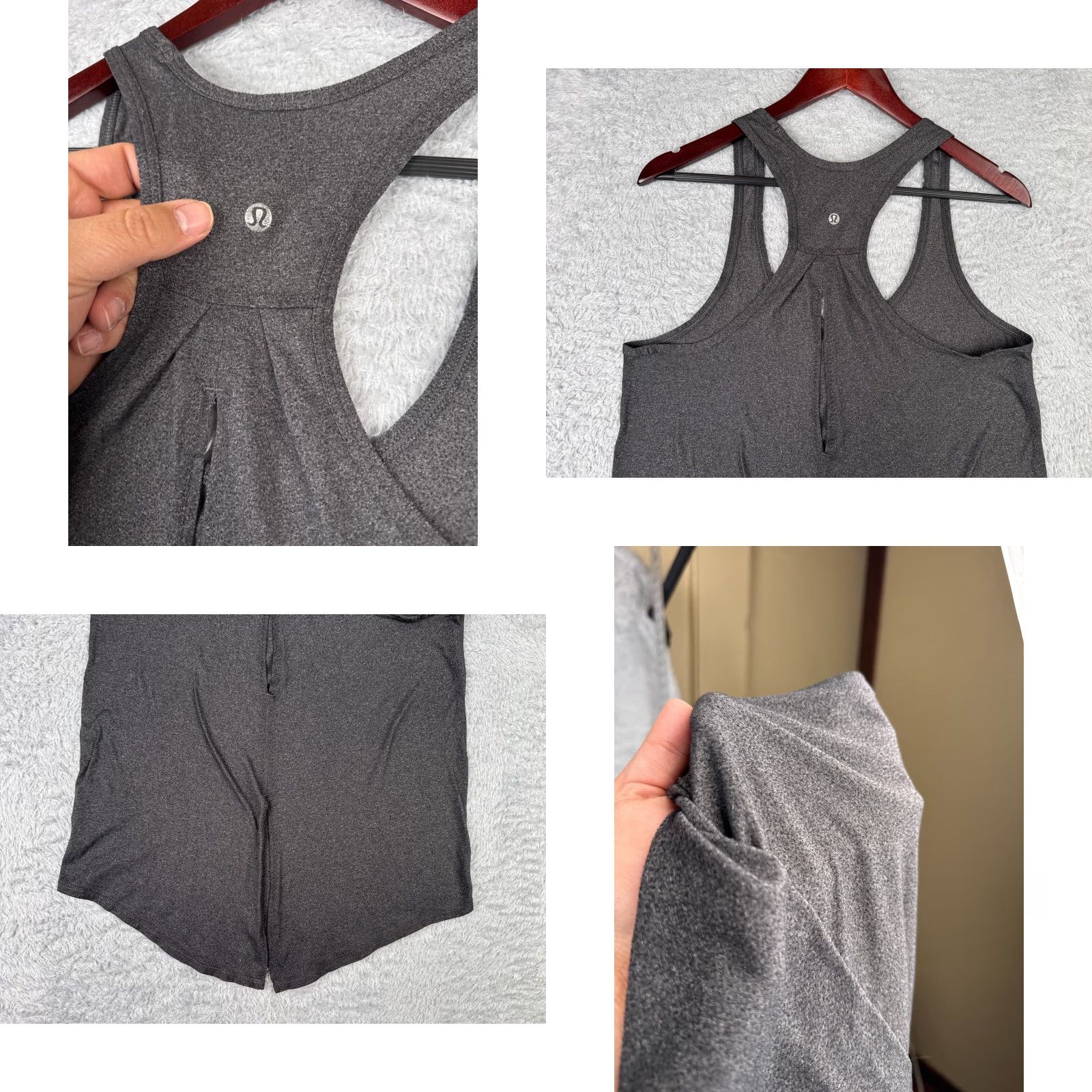 Lululemon Lululemon Shirt Women 8 Gray Heather Salute the Sun Tank Tie Back Luon W1N42S sleeveless racerback casual workwear solid pattern all seasons 90s? Size M / US 6-8 / IT 42-44 - 9 Thumbnail